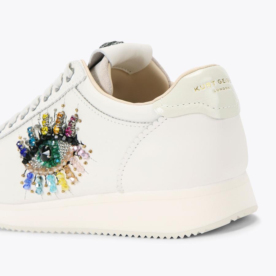 ISLINGTON PUMP EYE White Eye Crystal Sneaker by KURT GEIGER LONDON