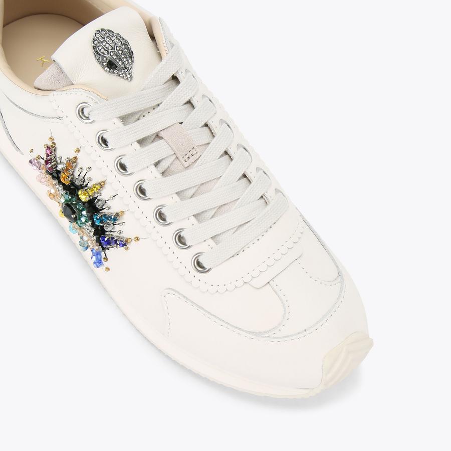 【Jeremy21】 ISLINGTON PUMP EYE White Eye Crystal Sneaker by KURT GEIGER