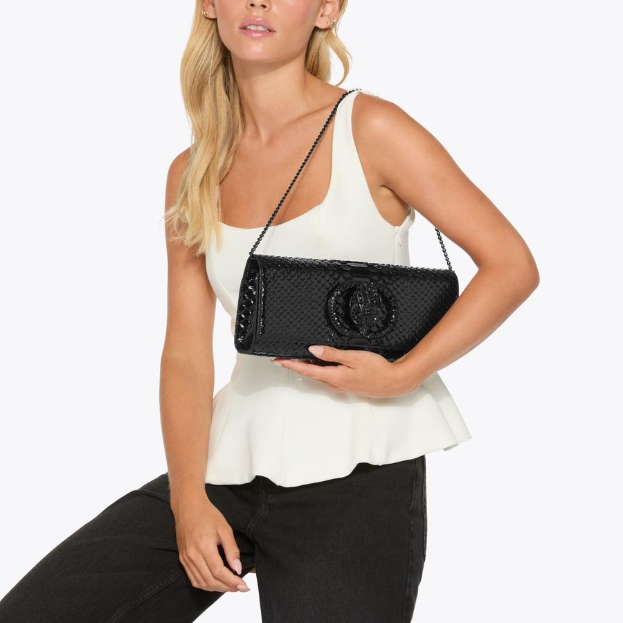 CHELSEA LONG CLUTCH DR Snake Embossed Clutch Bag by KURT GEIGER LONDON