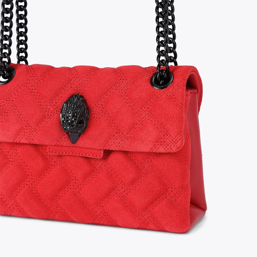 LEATHER MINI KENSINGTON Red Suede Leather Cross Body Bag by KURT