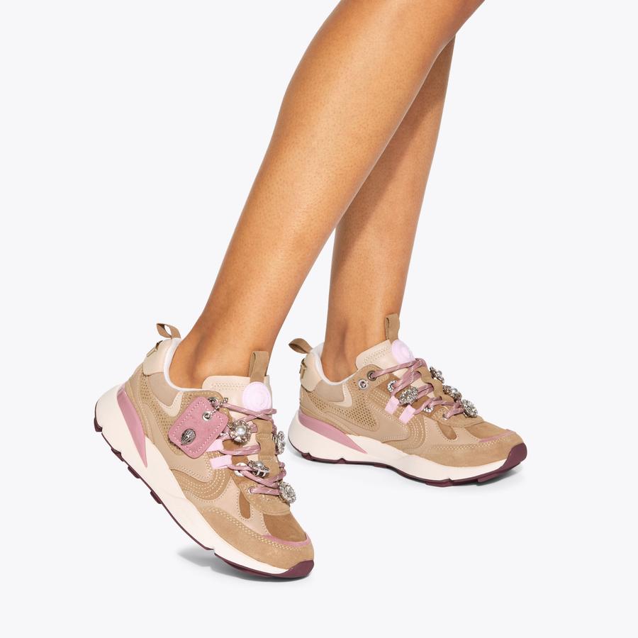 Yuki様　AGARISM ピンクM2 グレージュM2 KURT RUNNER Camel Suede Lace Up Sneaker by Kurt Geiger London