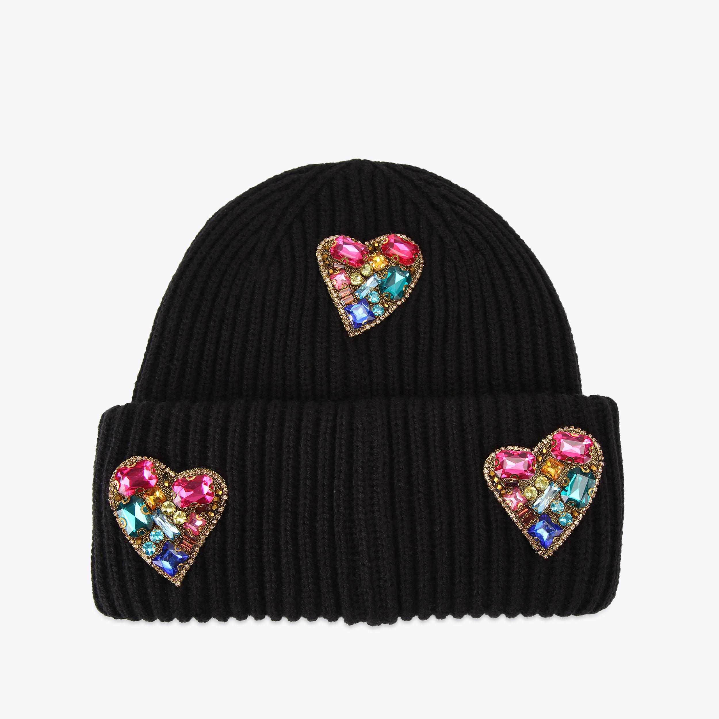 heart-gem-beanie-black-fabric-