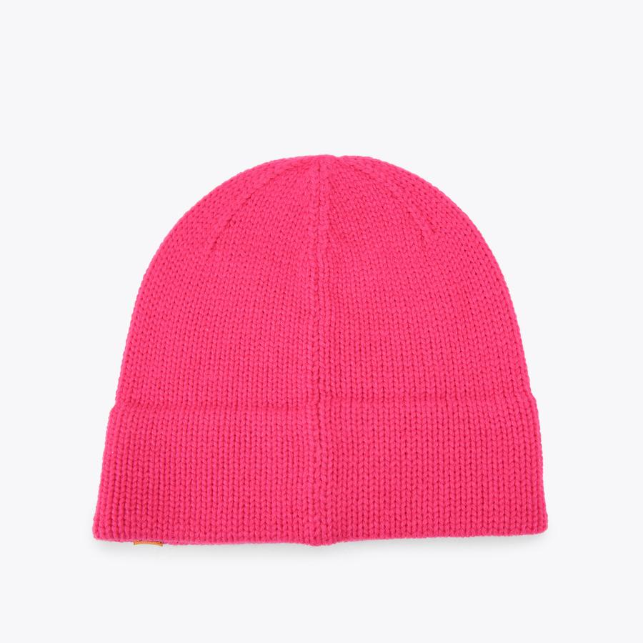 INTASIA HEART BEANIE White Pink Heart Beanie by KURT GEIGER LONDON