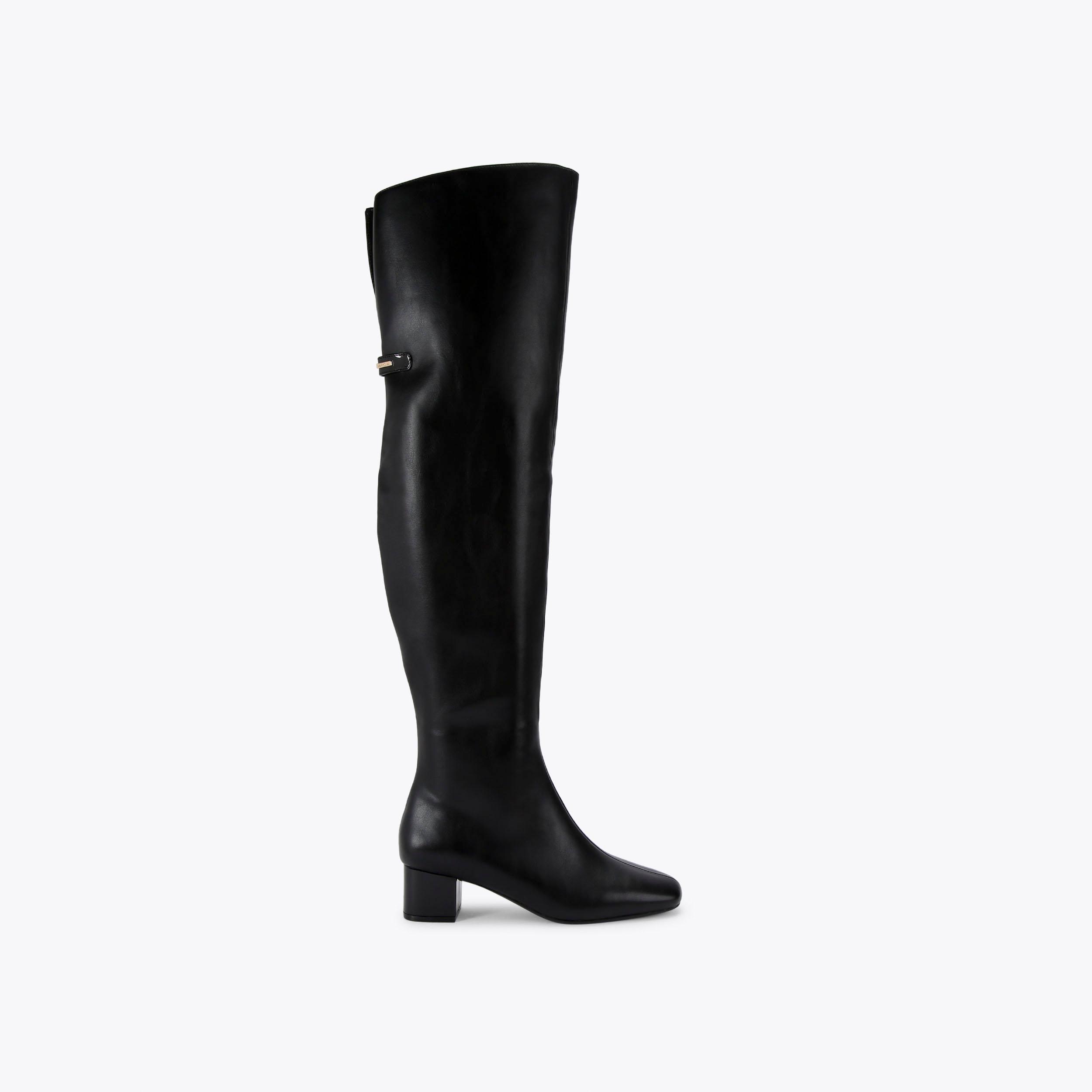 CLEO OTK Black Leather Knee High Boot by CARVELA