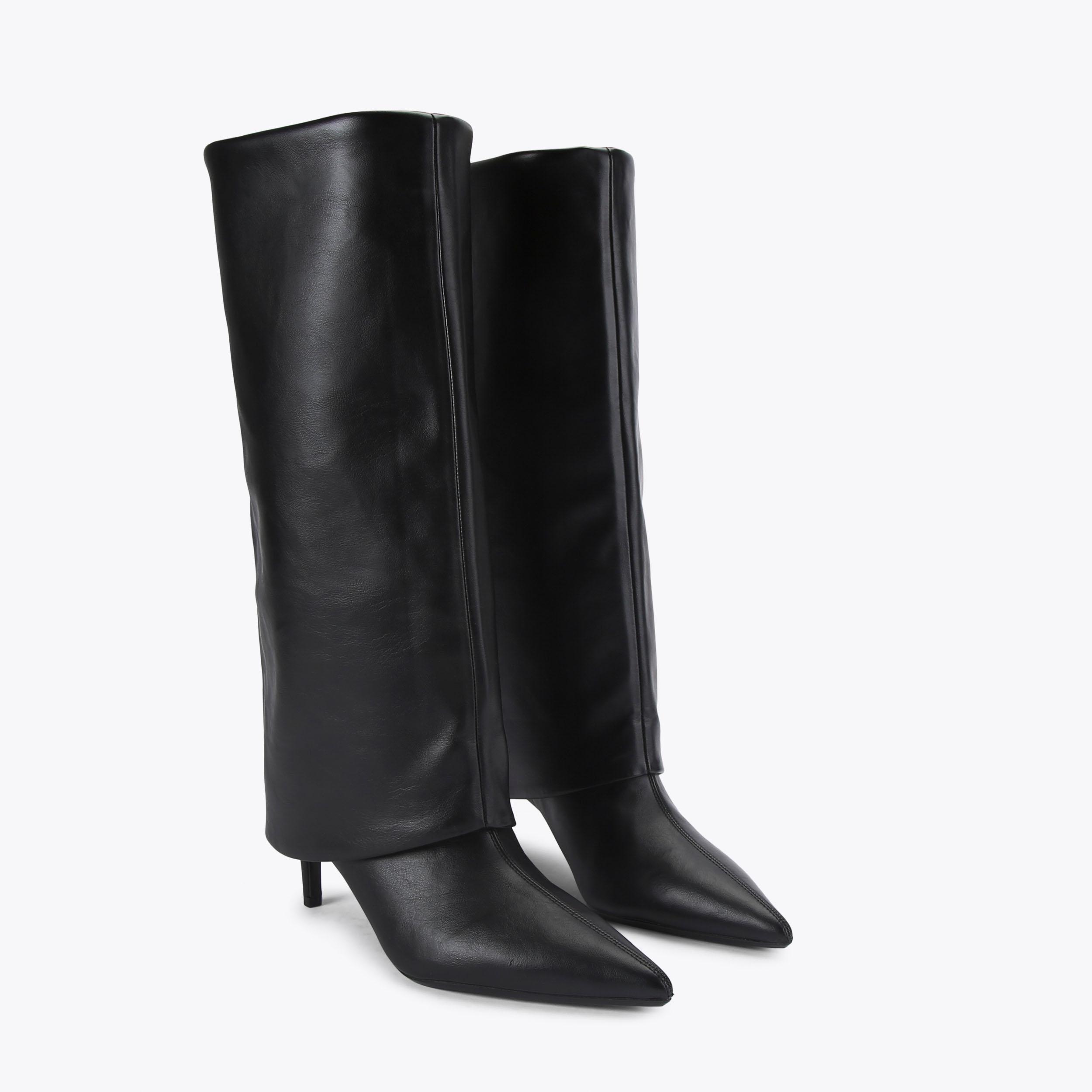 FATE HIGH LEG Black Smooth Synthetic Knee High Boot by KG KURT GEIGER