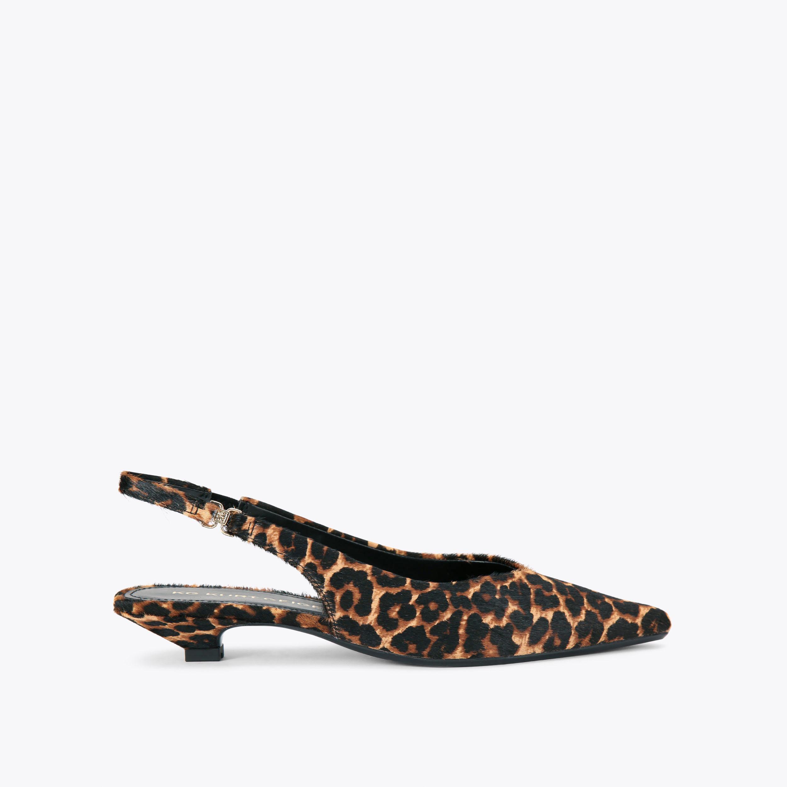 AGATHA Calfhair Leopard Kitten Heel by KG KURT GEIGER