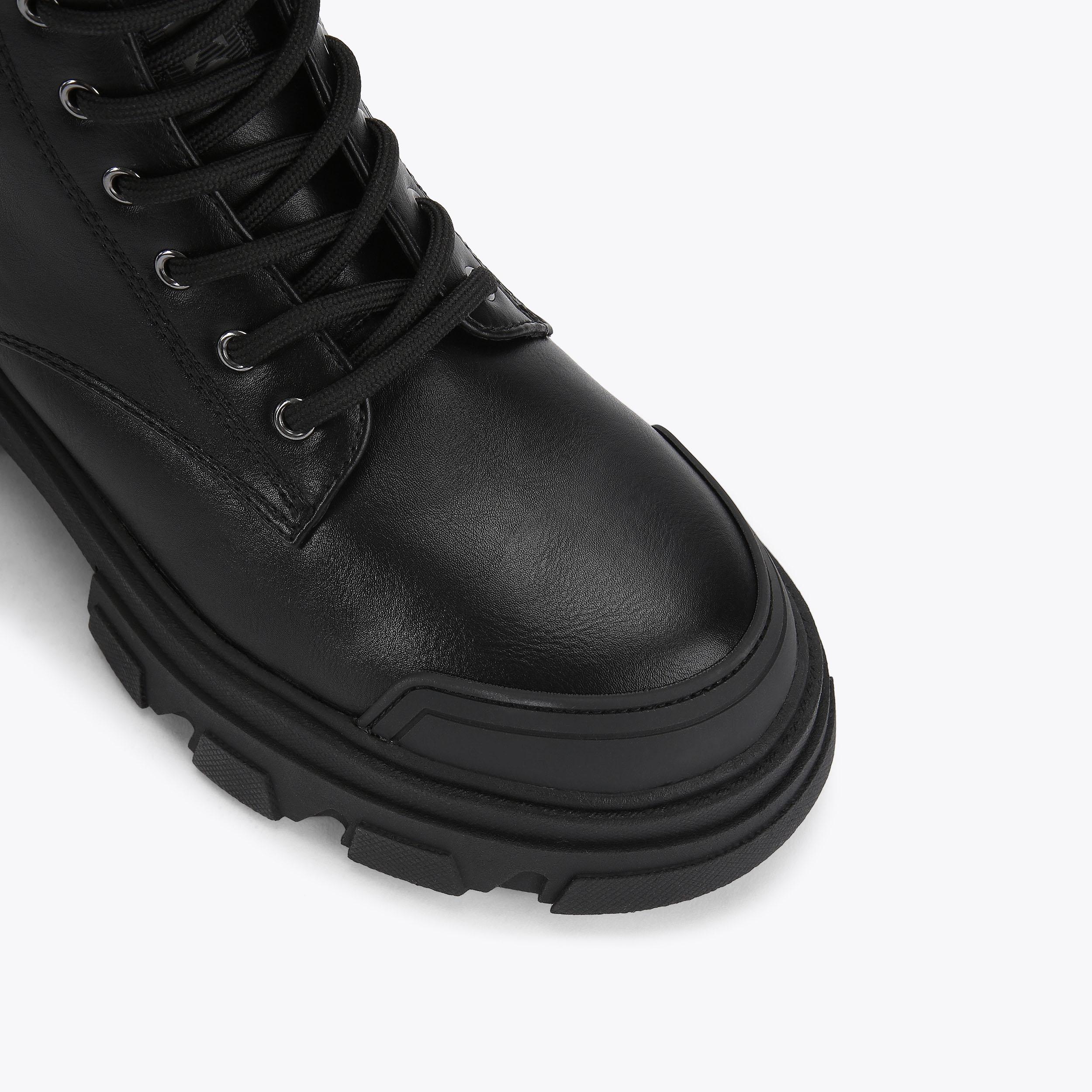TREKKER LACE UP3 Black Lace Up Boots by KG KURT GEIGER