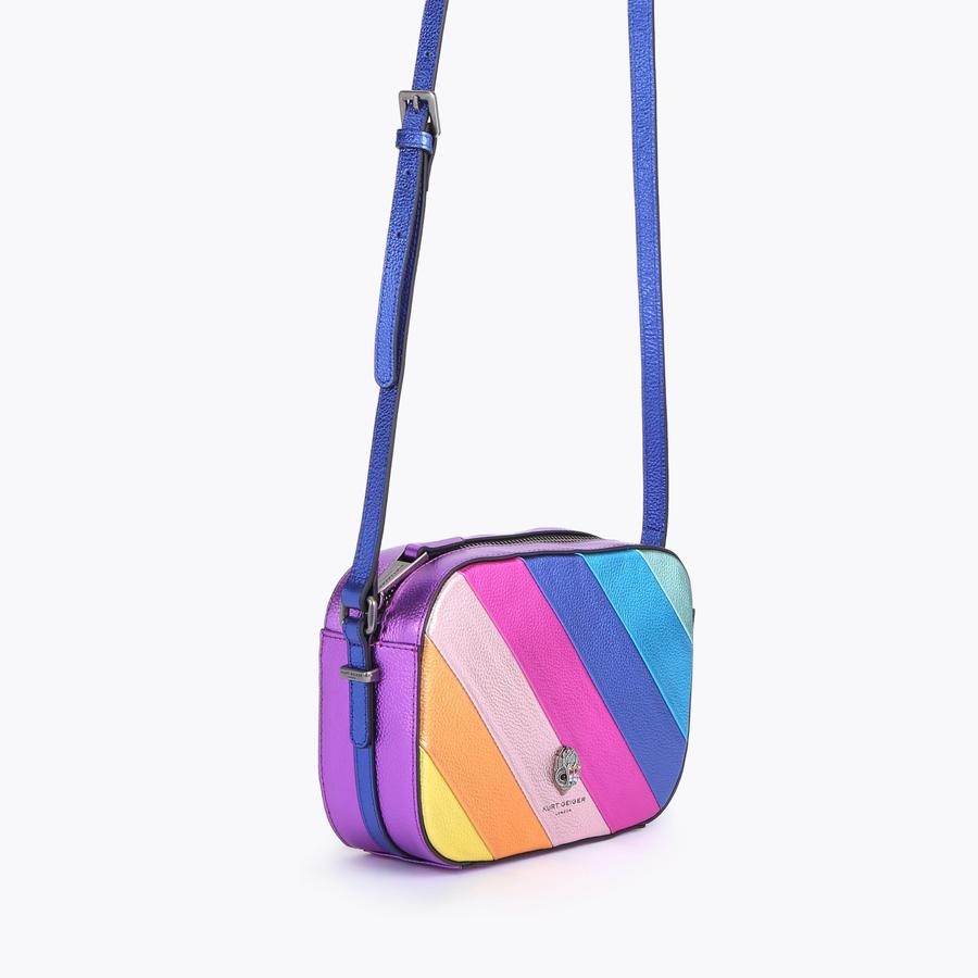 KENSINGTON CROSS BODY Rainbow Leather Cross Body Bag by KURT GEIGER LONDON