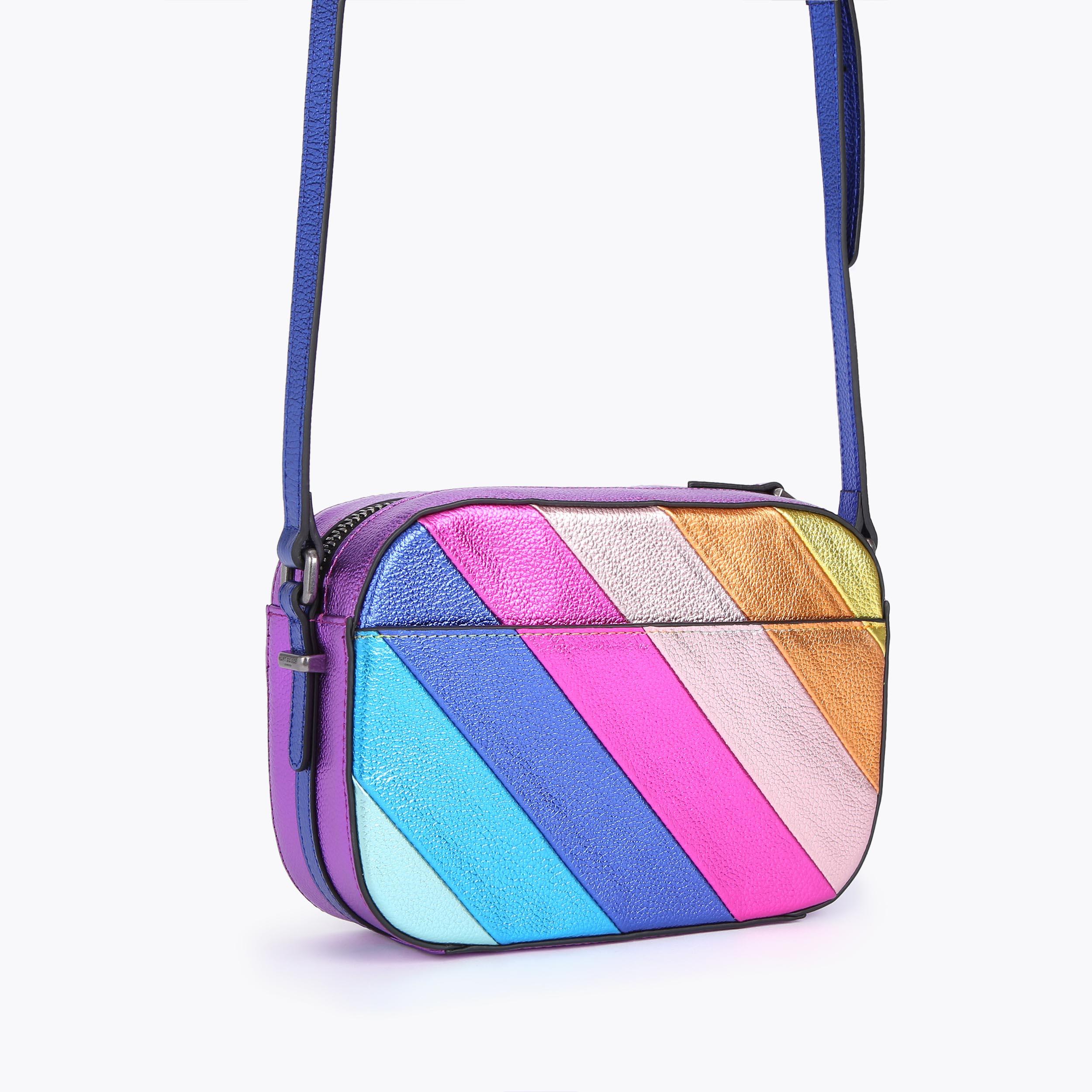 KENSINGTON CROSS BODY Rainbow Leather Cross Body Bag by KURT GEIGER LONDON
