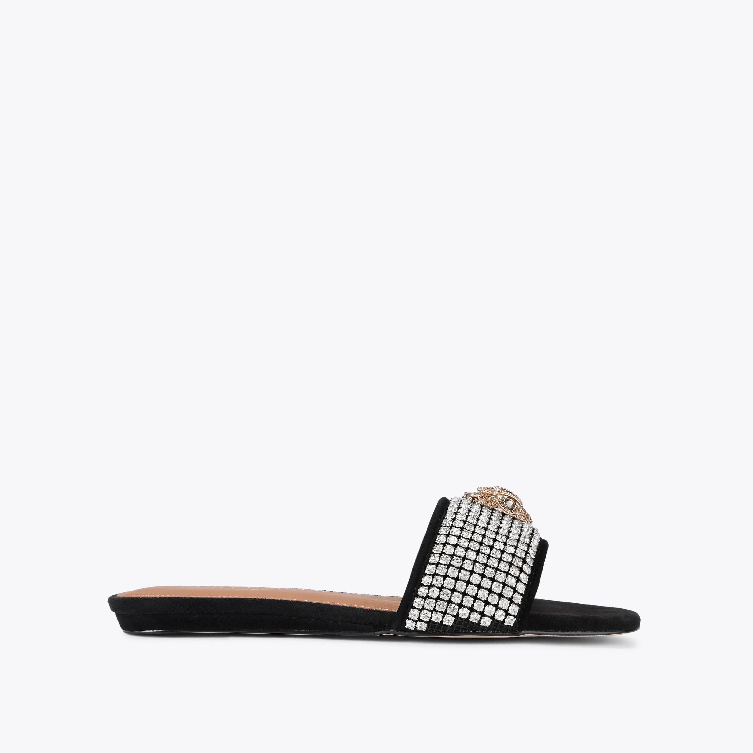 Kensington Flat Sandal - black