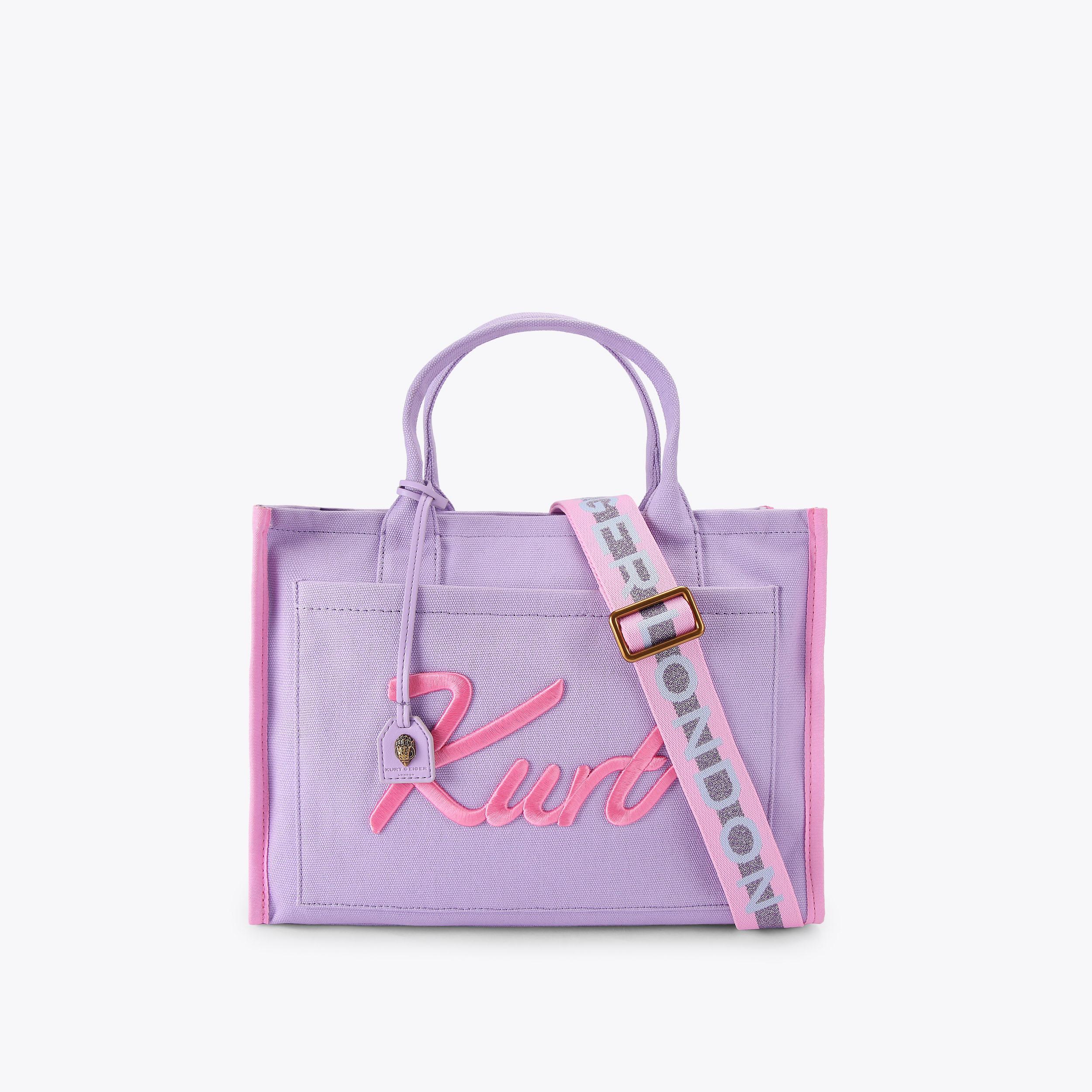 KURT TOTE Lilac Canvas Tote Bag by Kurt Geiger London