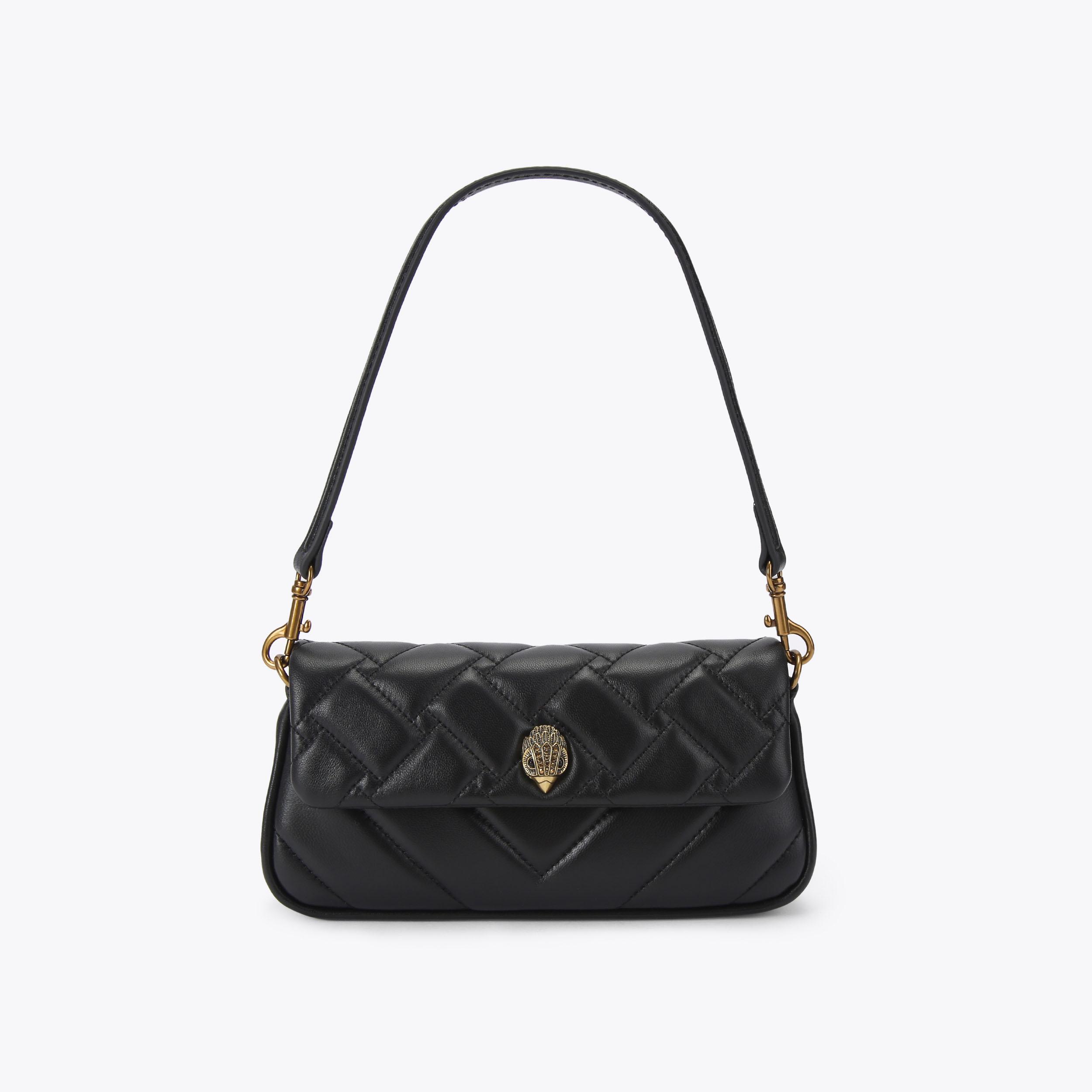 PICKLE SHOULDER BAG DR Black Leather Shoulder Bag by Kurt Geiger