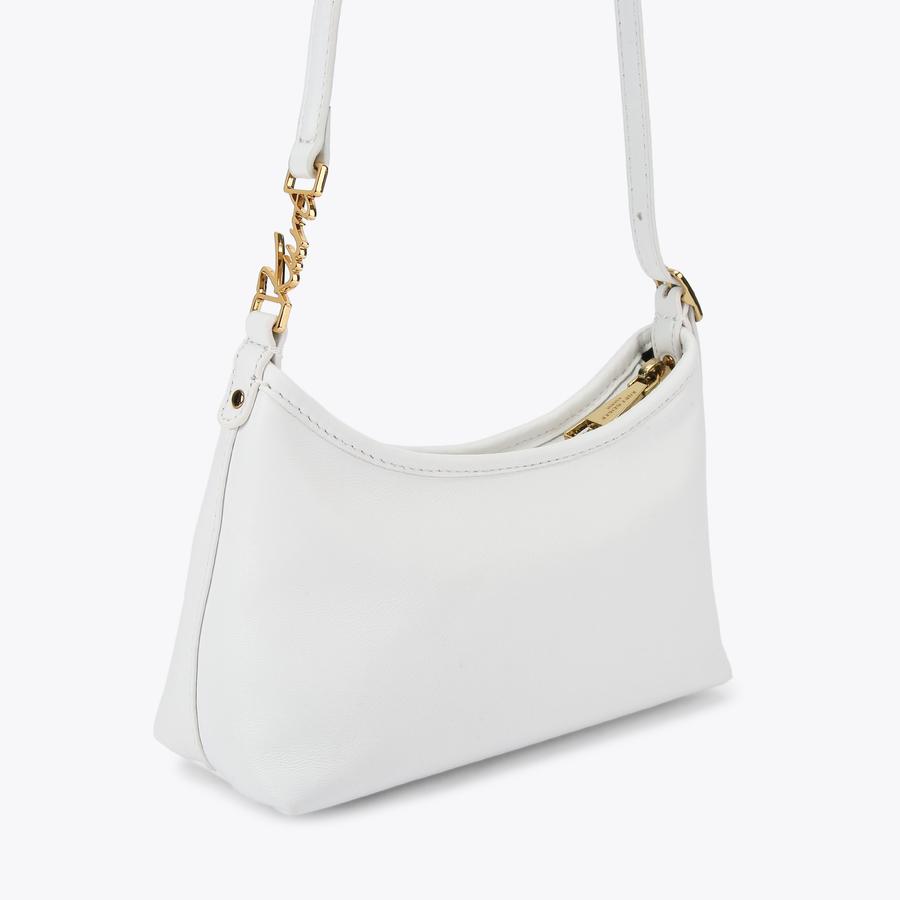 SCRE:EN ＜MINI SHOULDER BAG＞　white KURT MINI SHOULDER BAG White Leather Shoulder Bag by Kurt Geiger