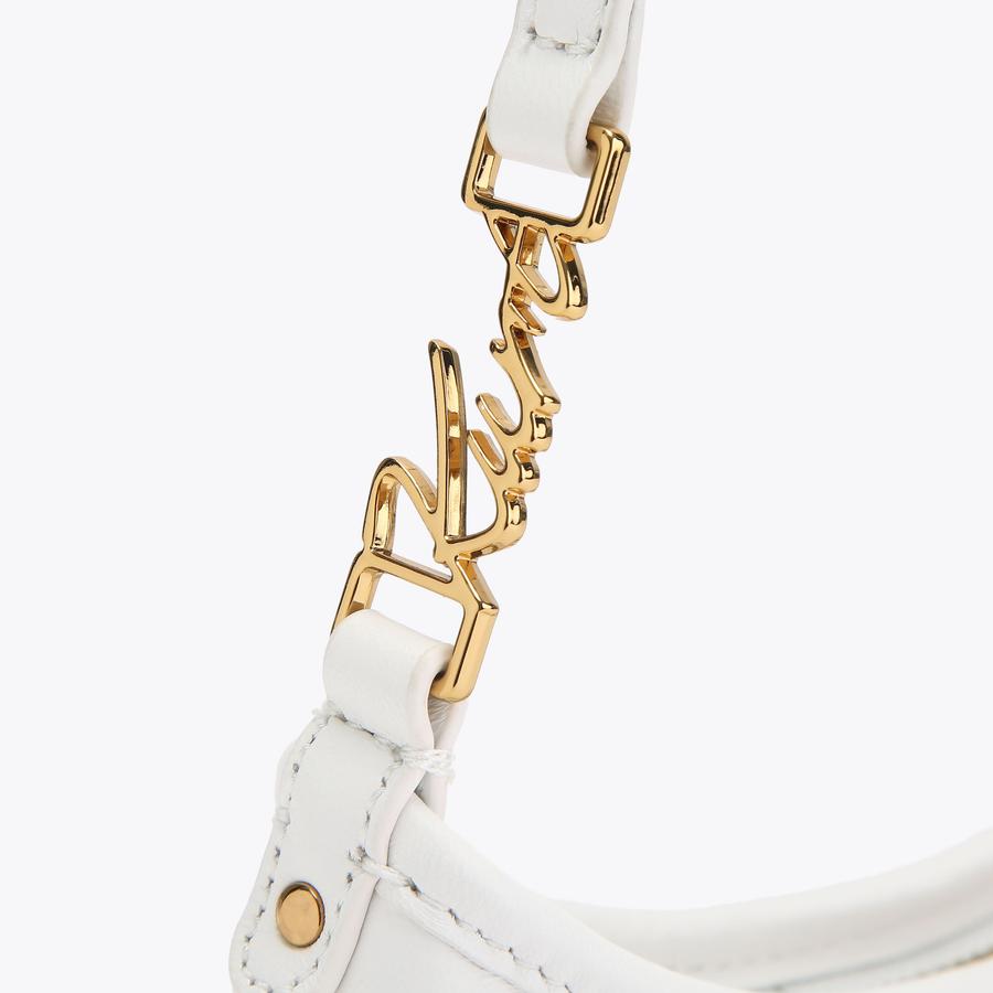KURT MINI SHOULDER BAG White Leather Shoulder Bag by Kurt Geiger