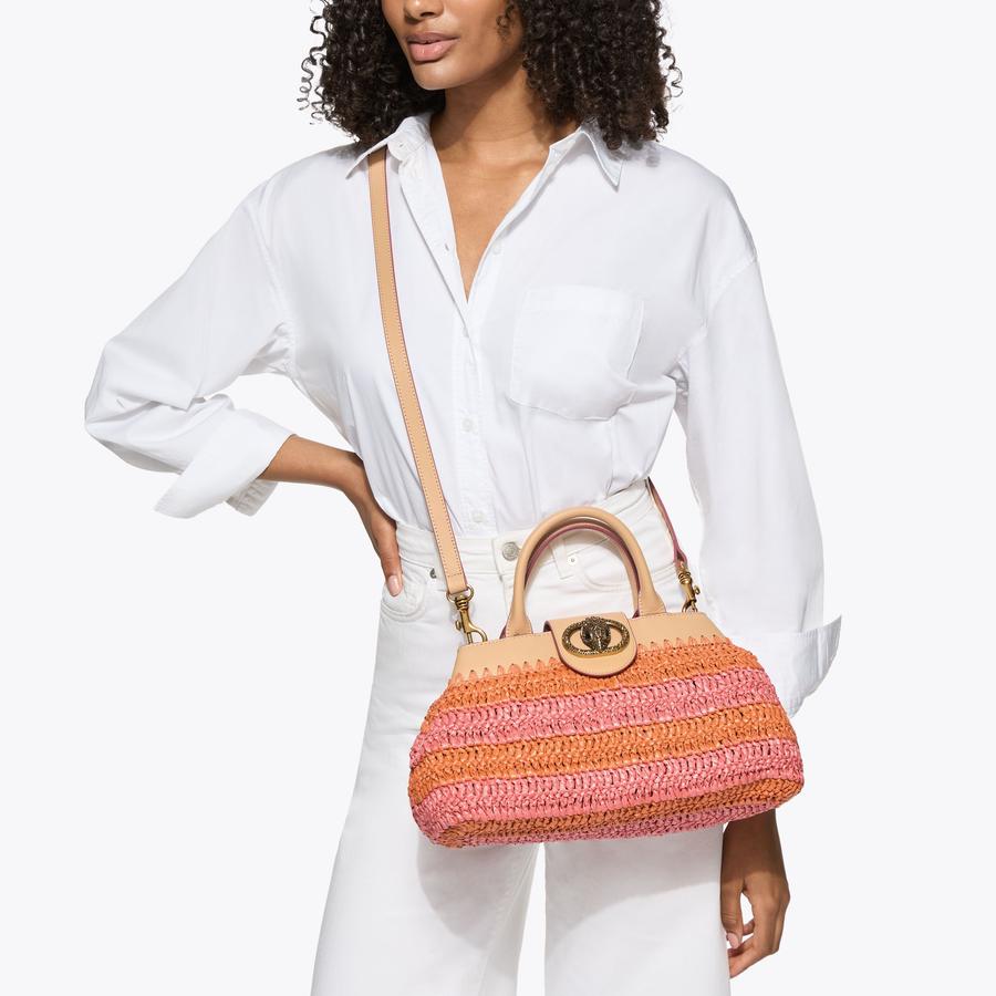 KC CHELSEA HOBO HANDLE Orange Pink Top Handle Bag by Kurt Geiger