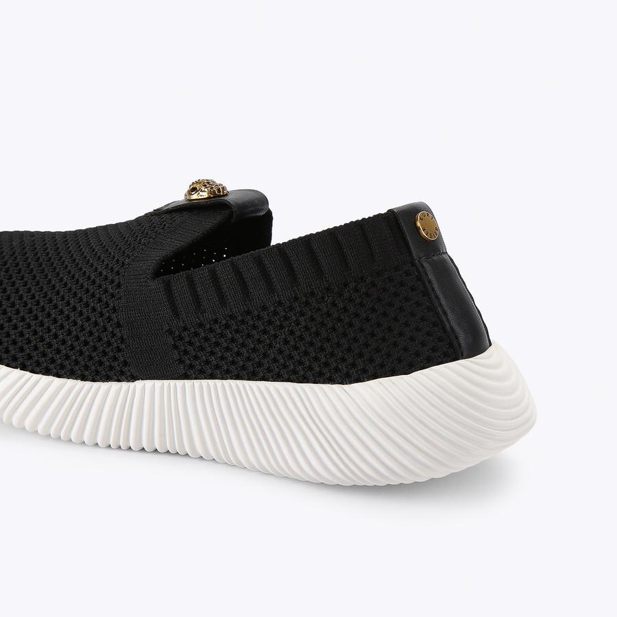 LORNA Black Slip On Sneakers by Kurt Geiger London