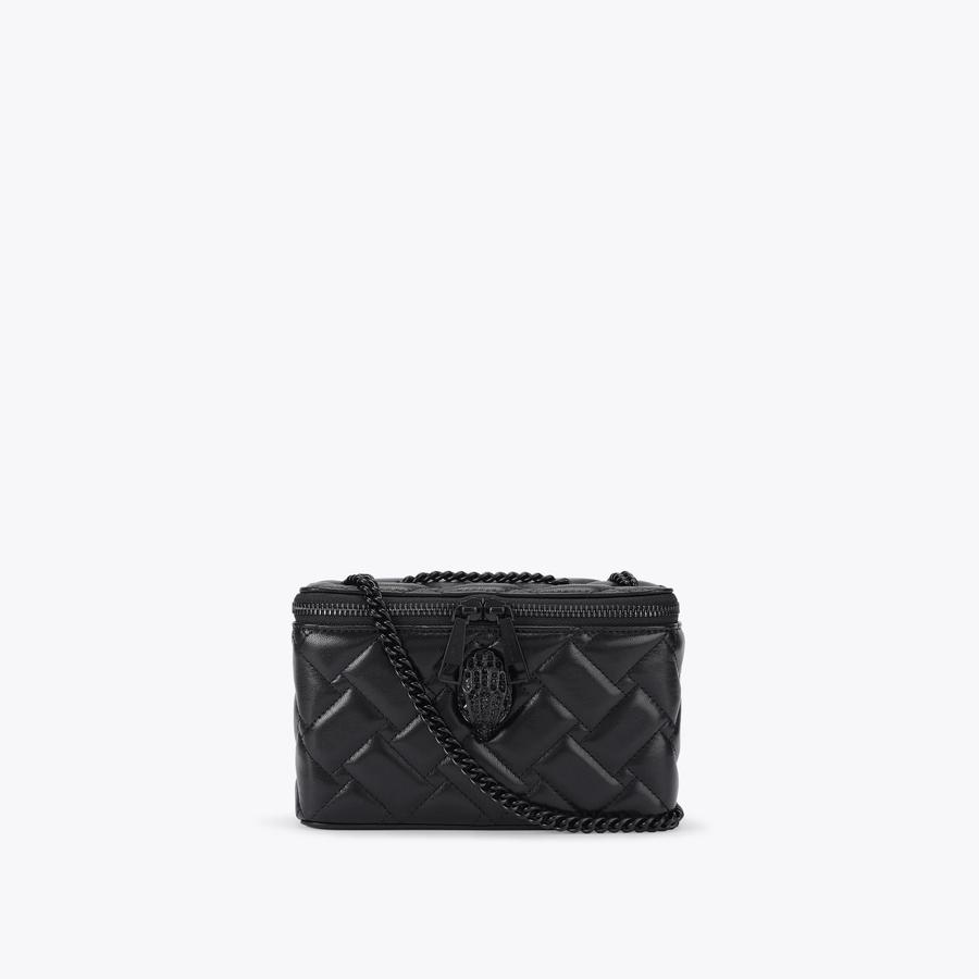 MINI KENSINGTON VANITY DR Black Quilted Cross Body Vanity Bag by
