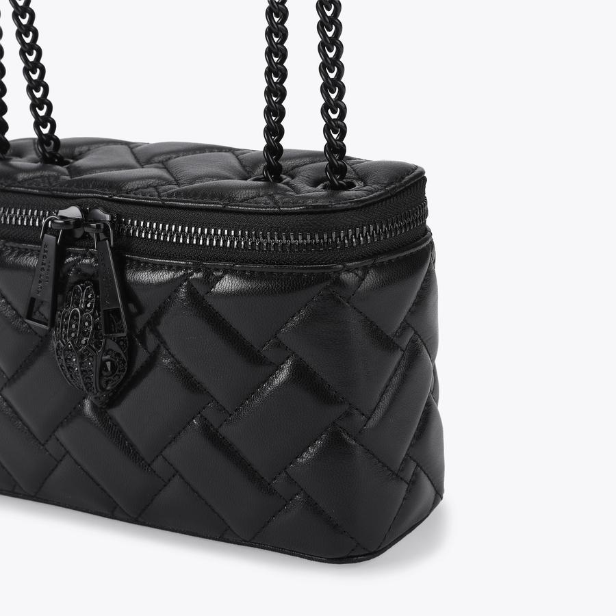 MINI KENSINGTON VANITY DR Black Quilted Cross Body Vanity Bag by