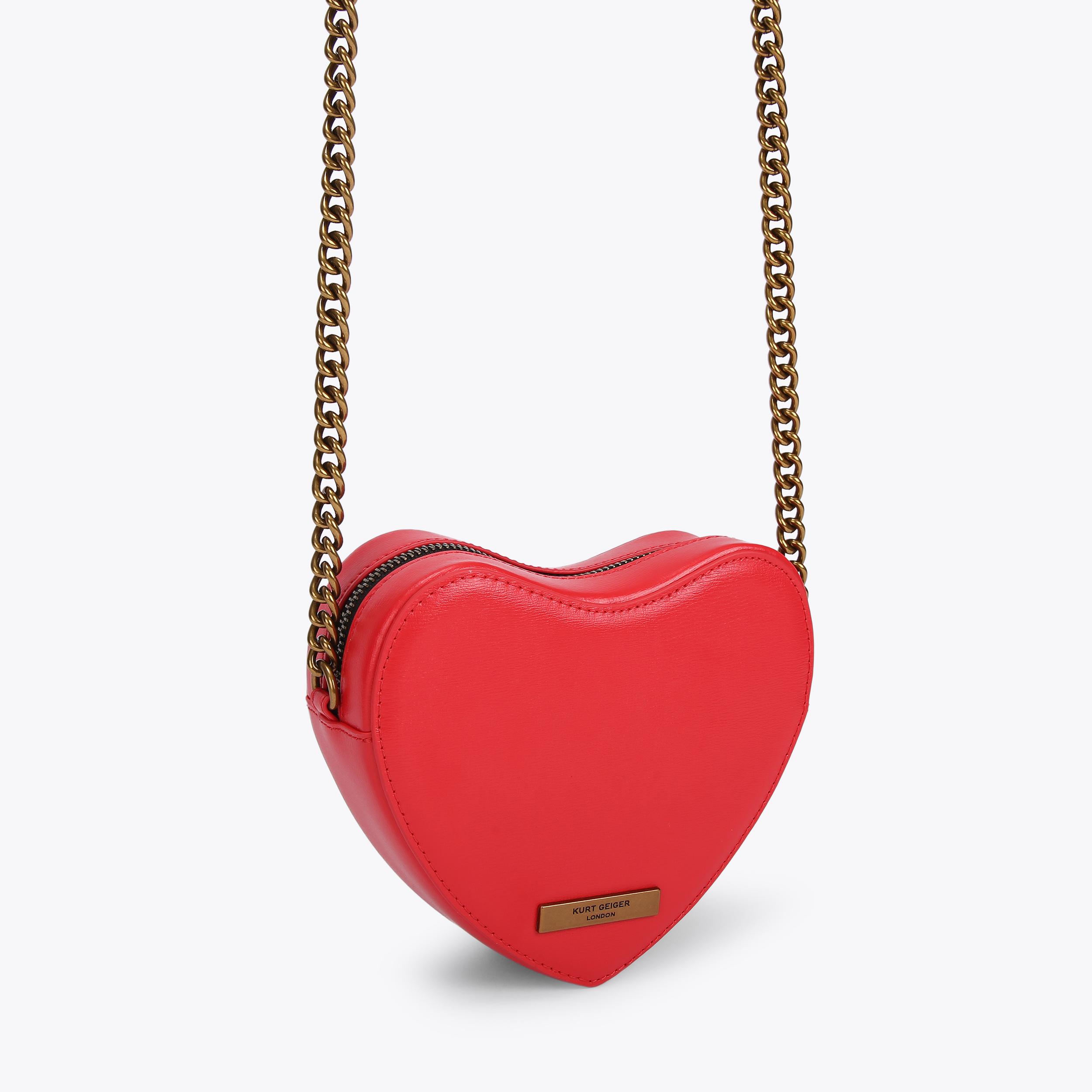 kurt geiger red heart bag