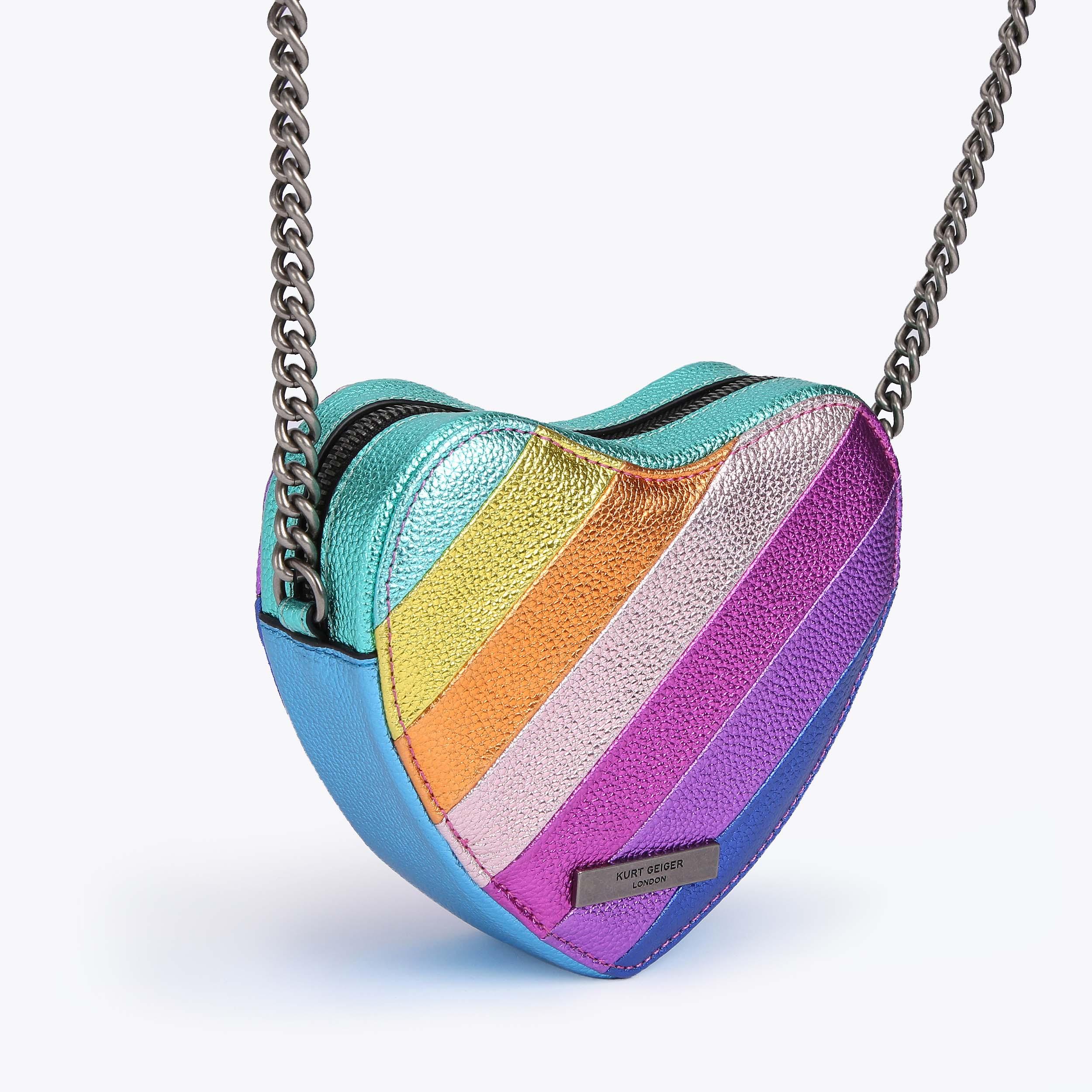 KENSINGTON HEART X BODY Kensington Rainbow Heart Cross Body Bag by 