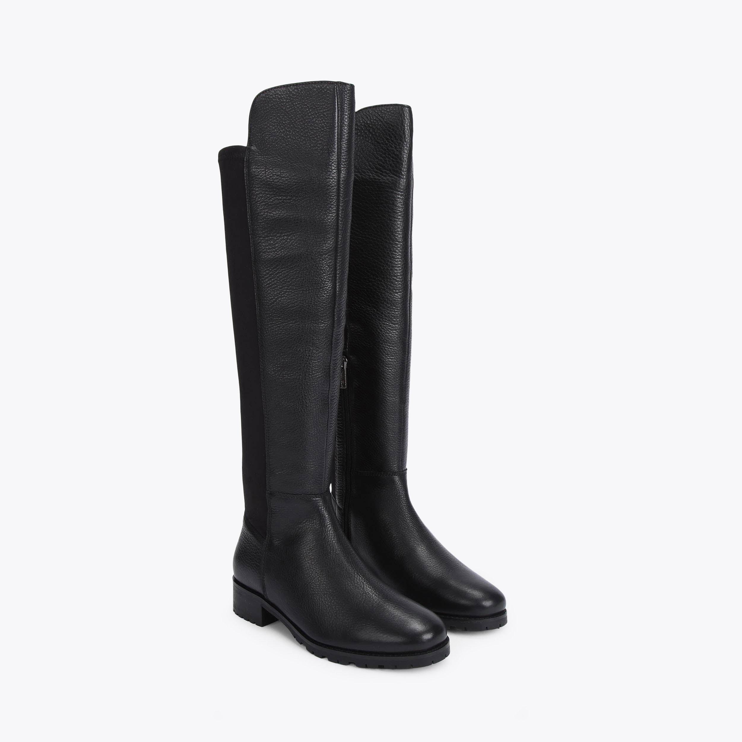 VANESSA 2 Black Leather High Leg Boots by CARVELA COMFORT