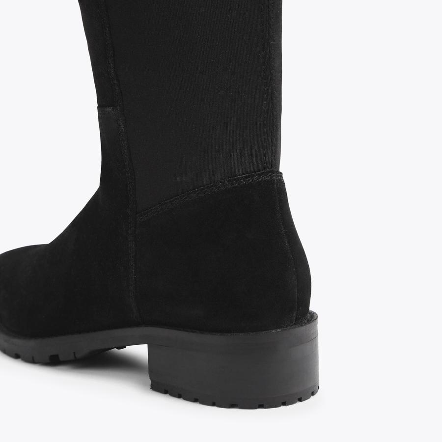 VANESSA 2 Black Suede High Leg Boots by CARVELA COMFORT