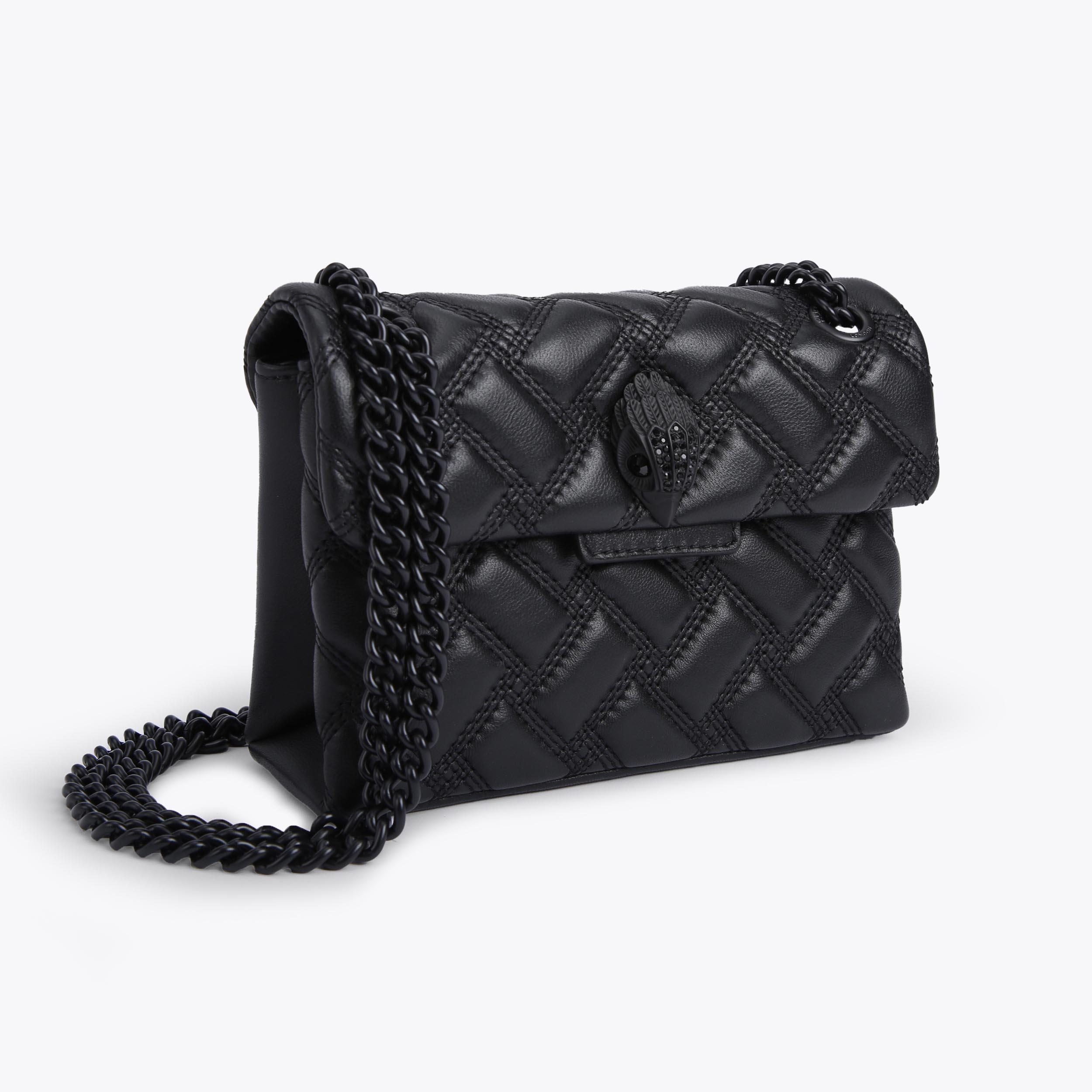 MINI KENSINGTON DRENCH Black Quilted Kensington Bag by KURT GEIGER LONDON