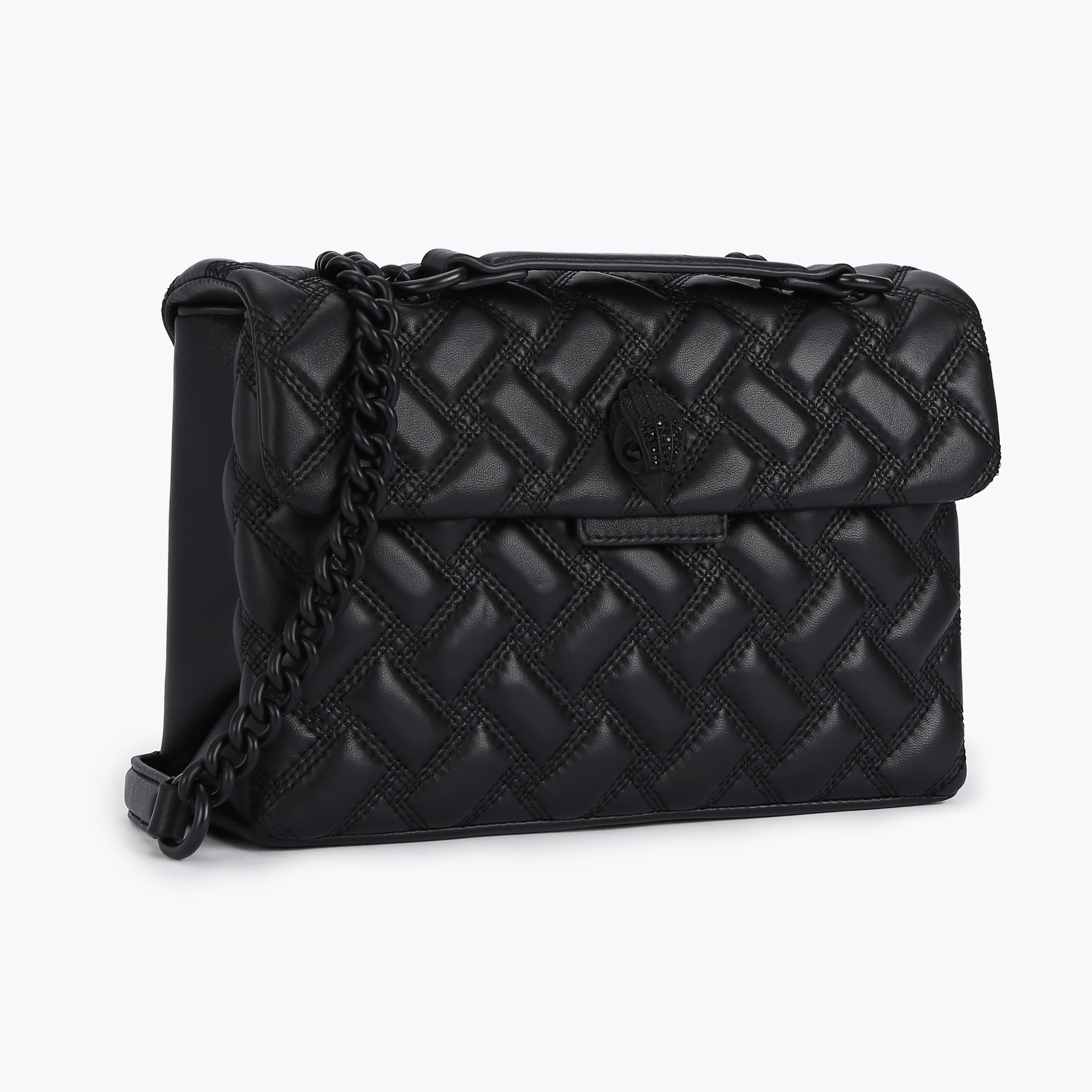 KENSINGTON BAG DRENCH Black Quilted Leather Shoulder Bag by KURT