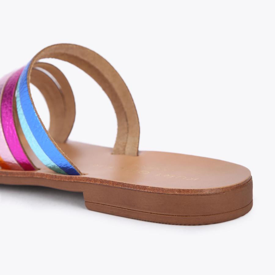 DELILAH RAINBOW Rainbow Flat Sandals by KURT GEIGER LONDON