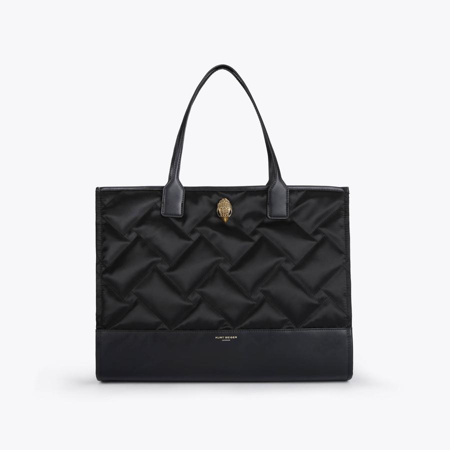 新品未使用 everyone nylon logo tote bag black RECYCLED SHOPPER DR Black Recycled Shoulder Bag by KURT