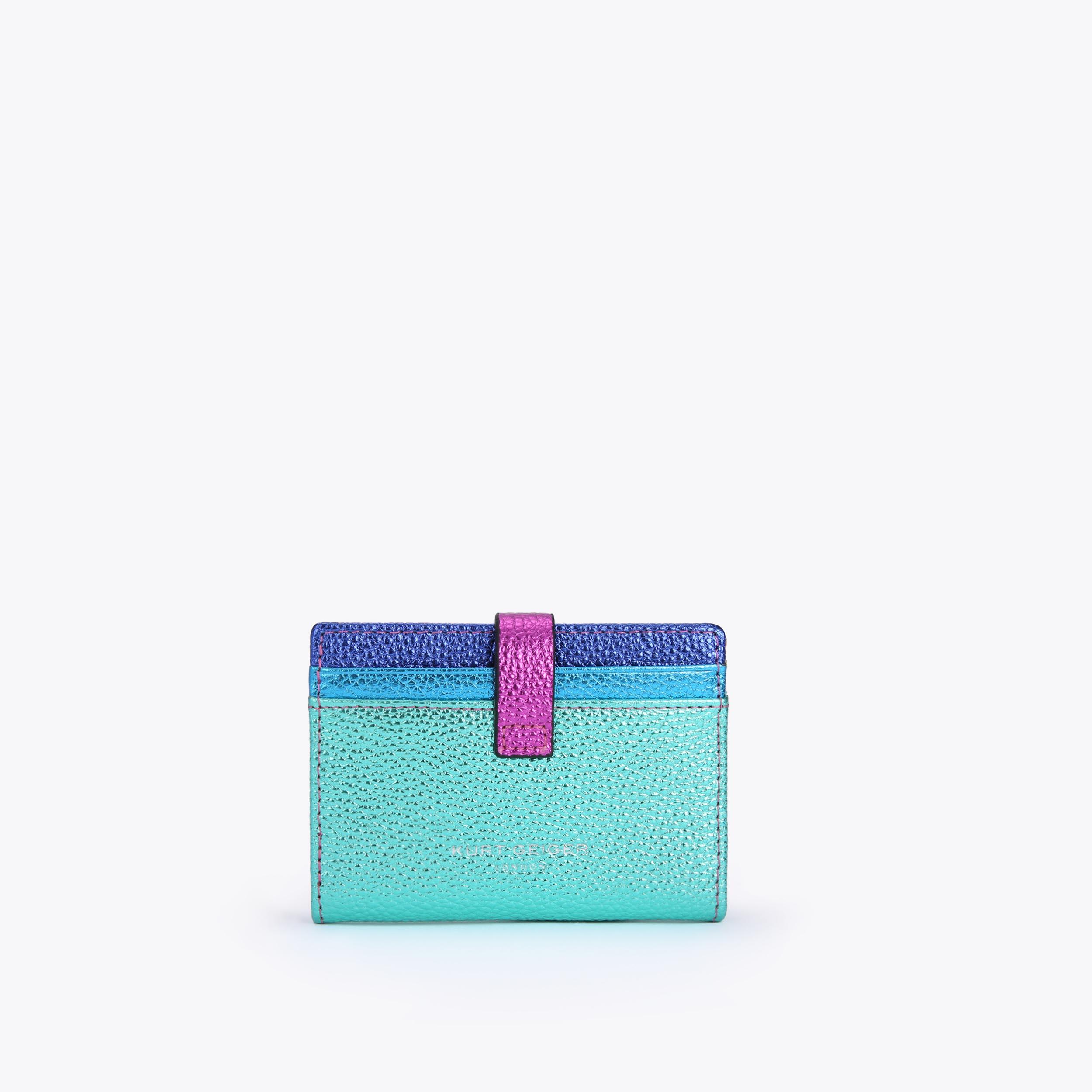 MULTI CARD HOLDER Multi coloured Metallic Card Holder by KURT GEIGER LONDON