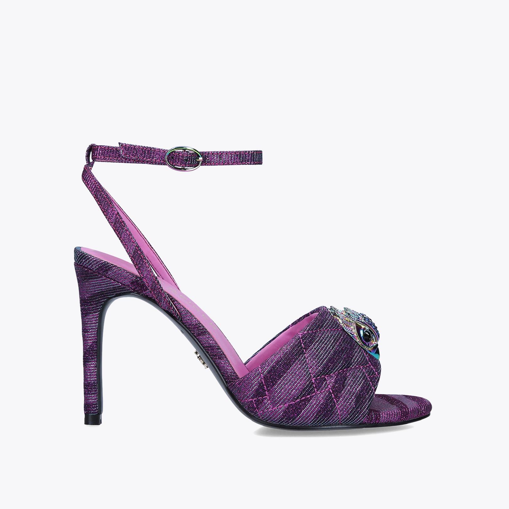 KENSINGTON SANDAL Black Pearl Crystal High Heel Sandals by