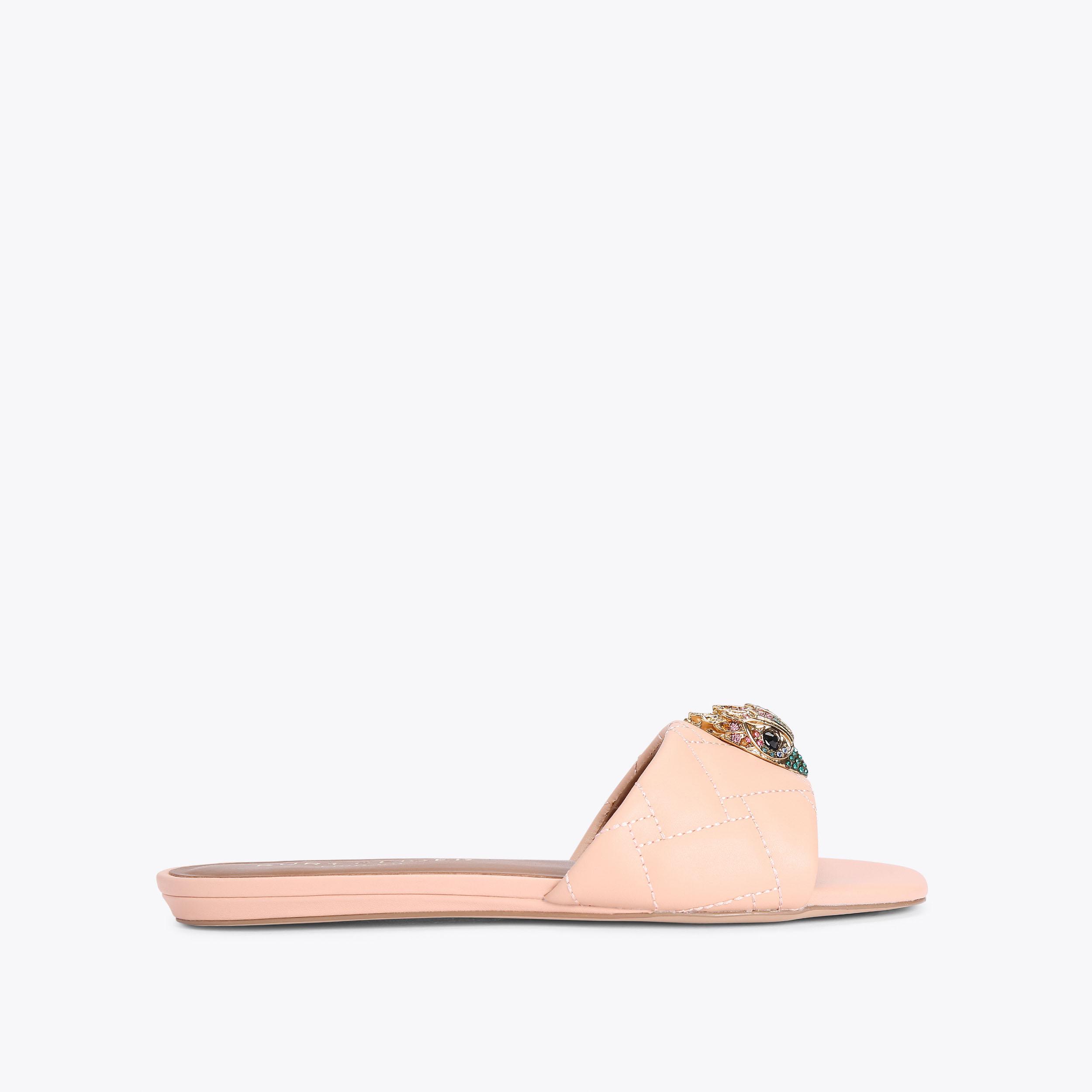 Blush leather online sandals