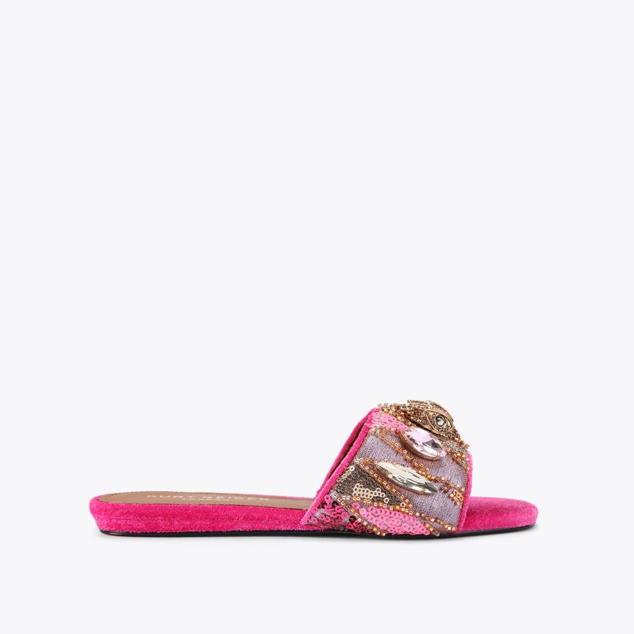 ギブ KENSINGTON PLATFORM SDL Sequin Platform Heel by KURT GEIGER