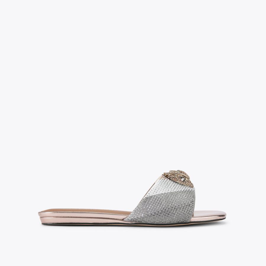 小林 KENSINGTON FLAT SANDAL Metallic Rainbow Stripe Flat Sandals