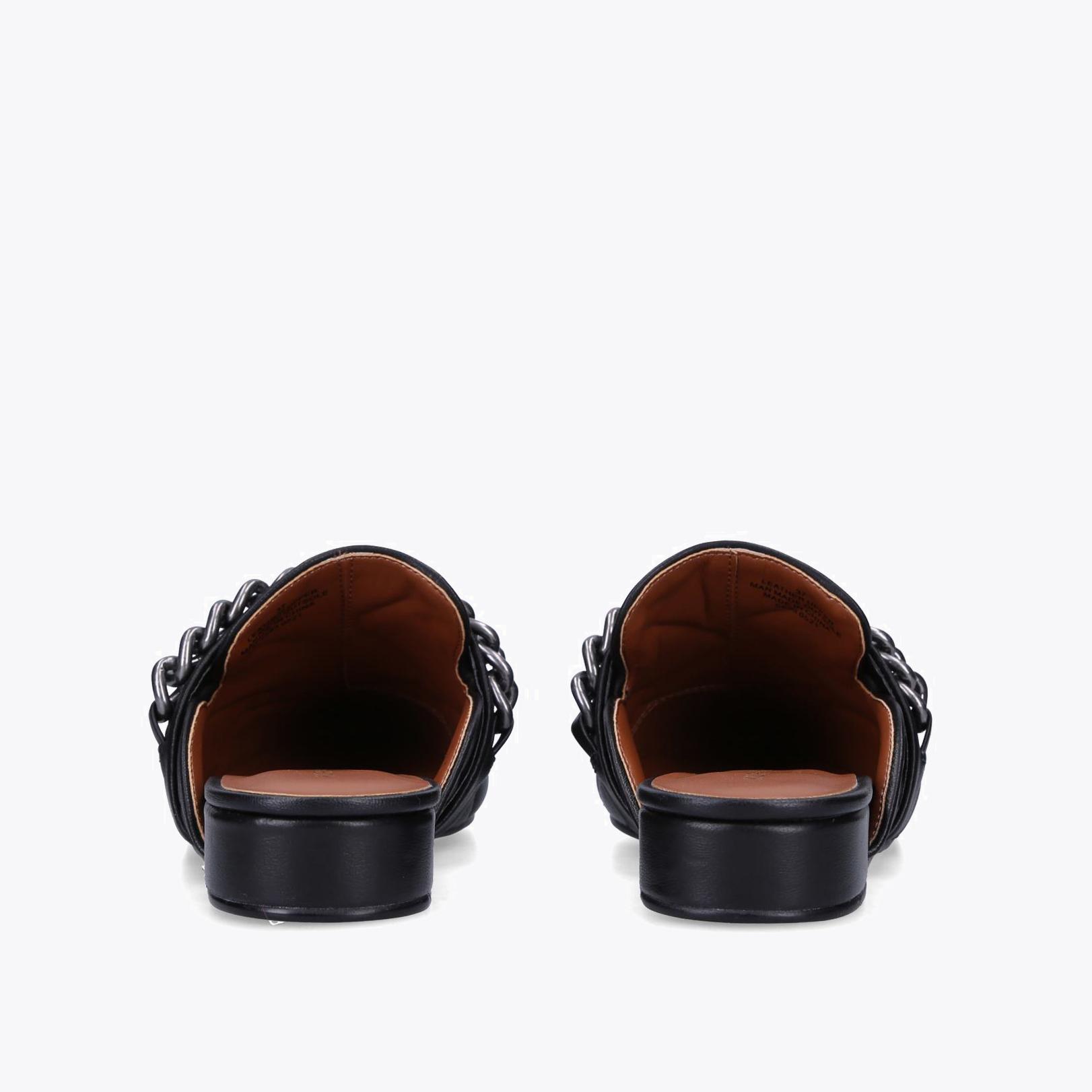 CHELSEA MULE QUILTED Black Quilted Slip On Leather Mules by KURT GEIGER ...