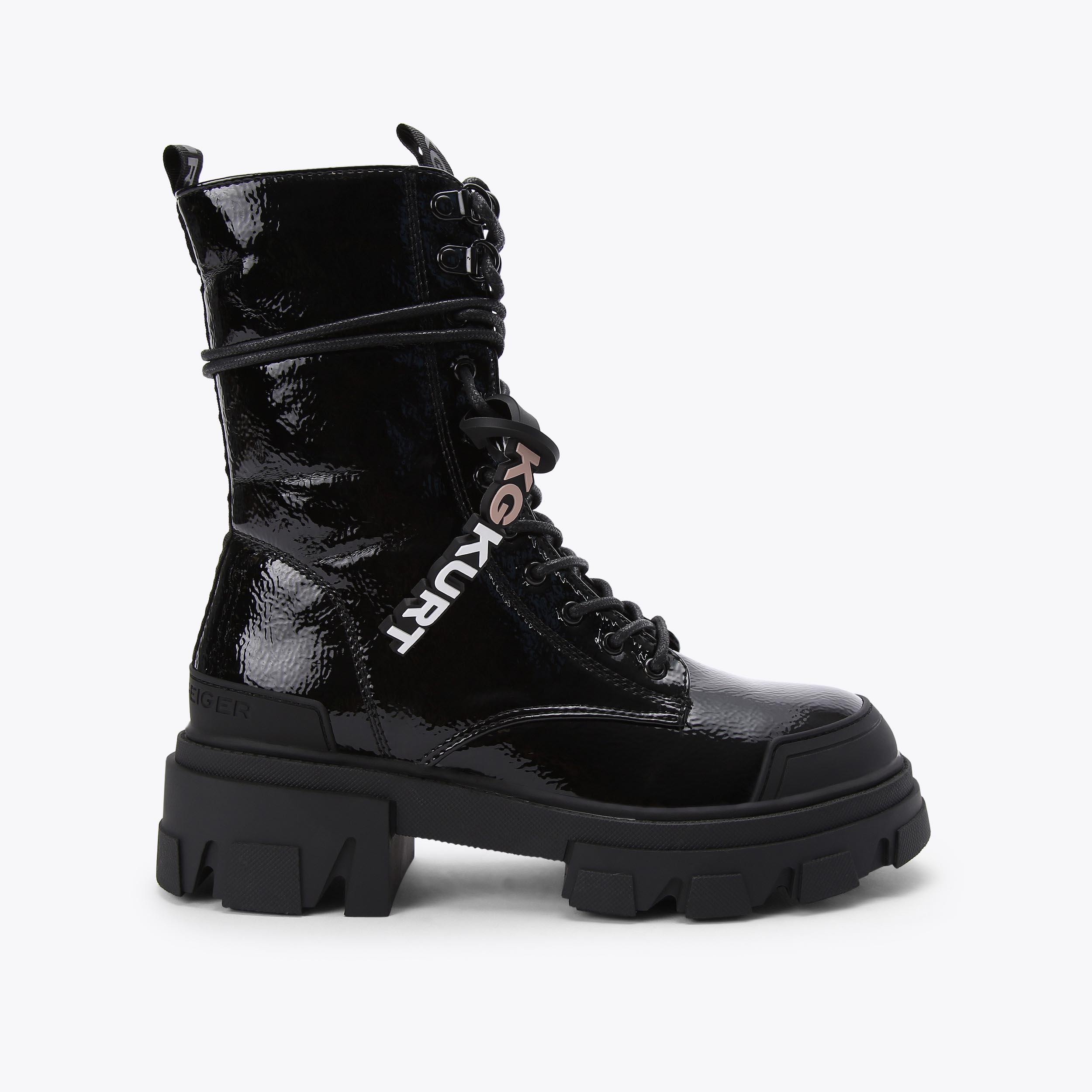 Kurt geiger outlet black patent boots