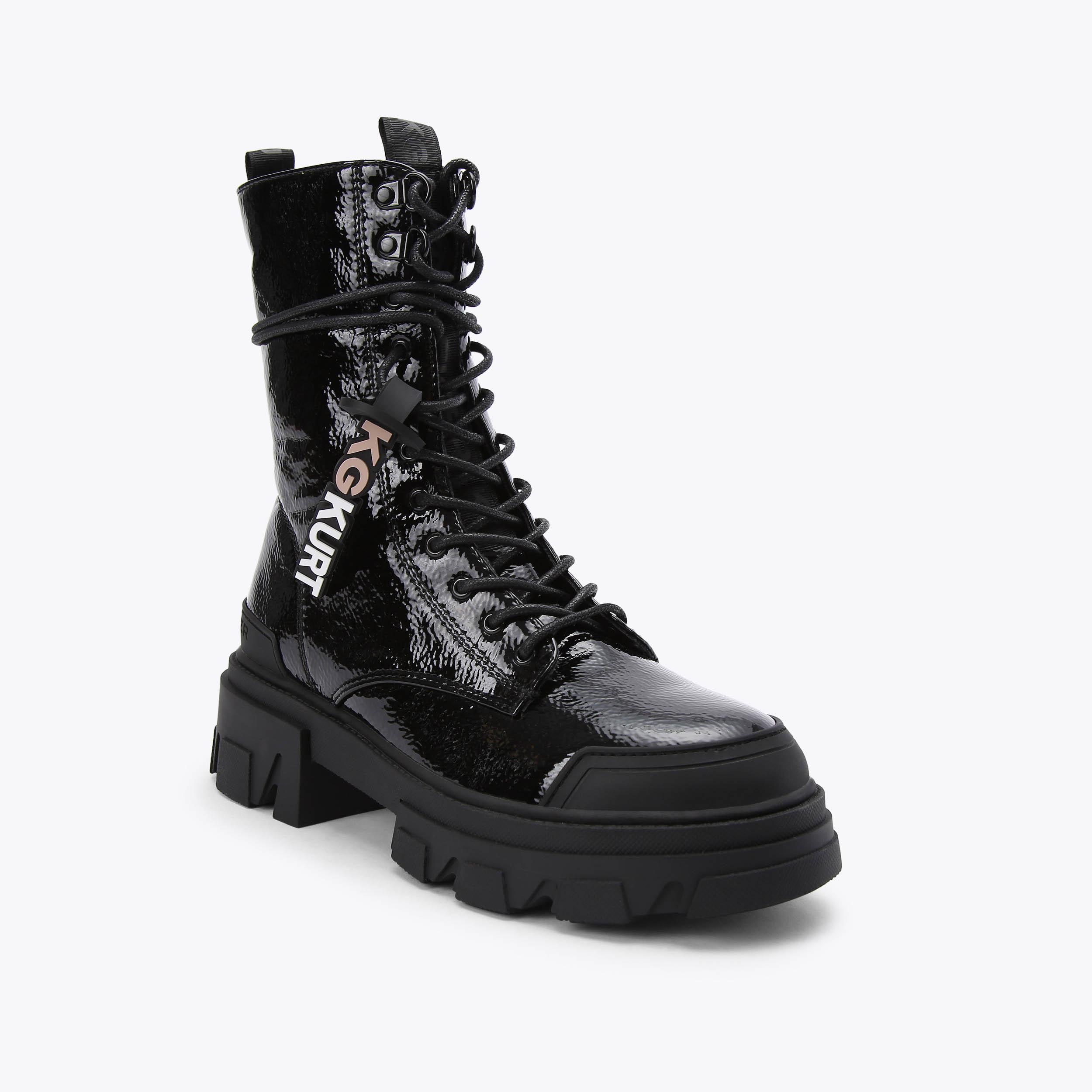 Shops kurt geiger patent boots