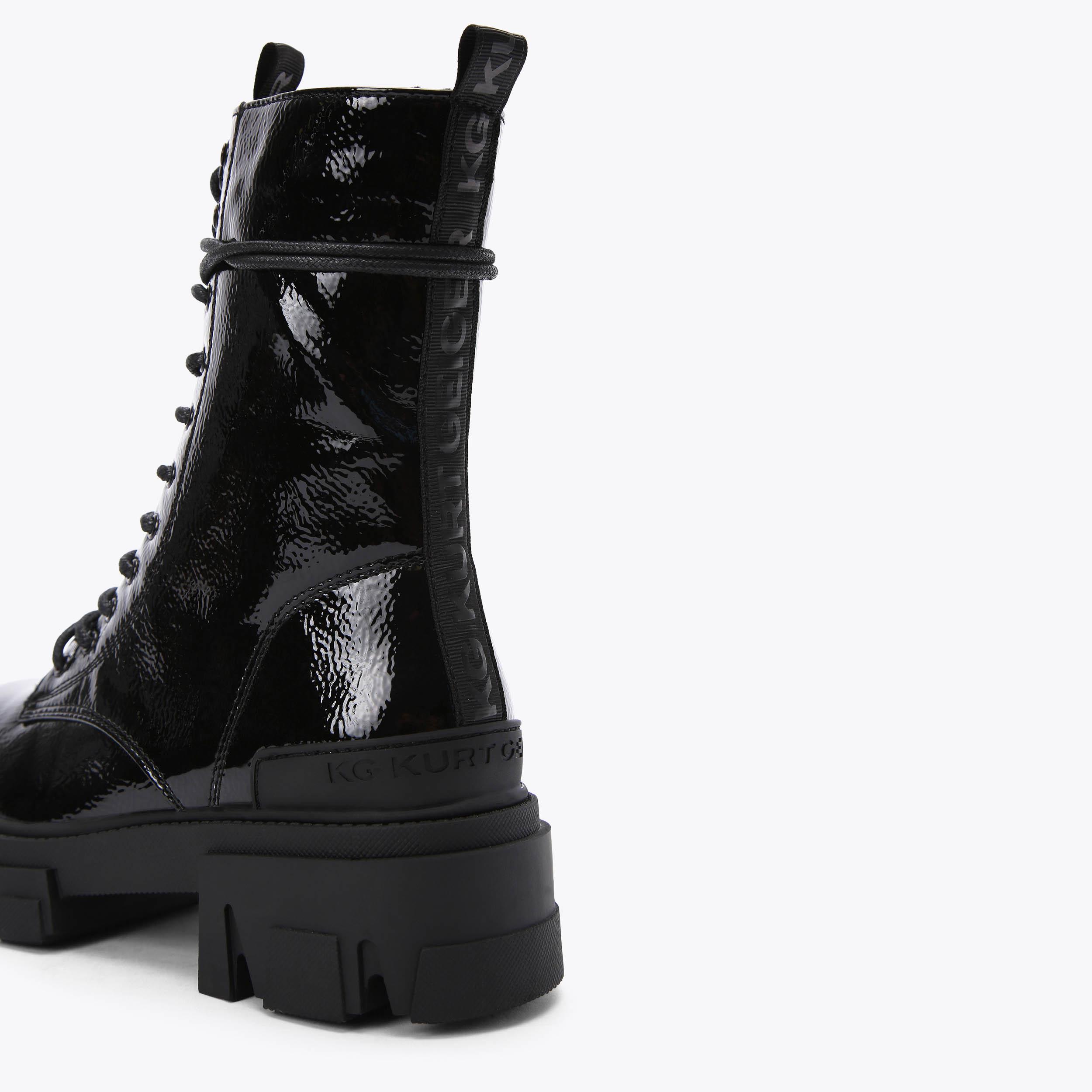 Kurt geiger black patent boots deals