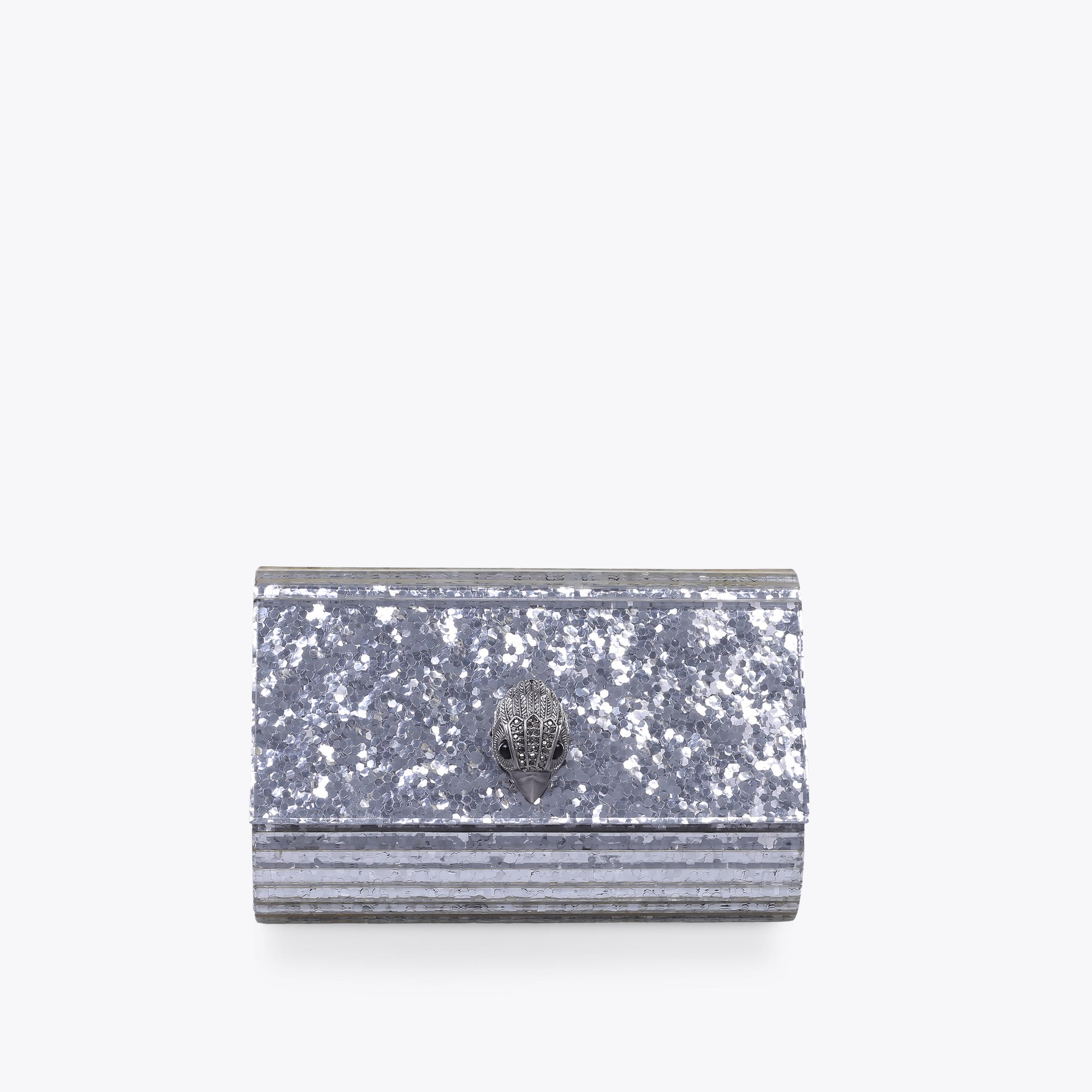 Kurt geiger silver top clutch bag