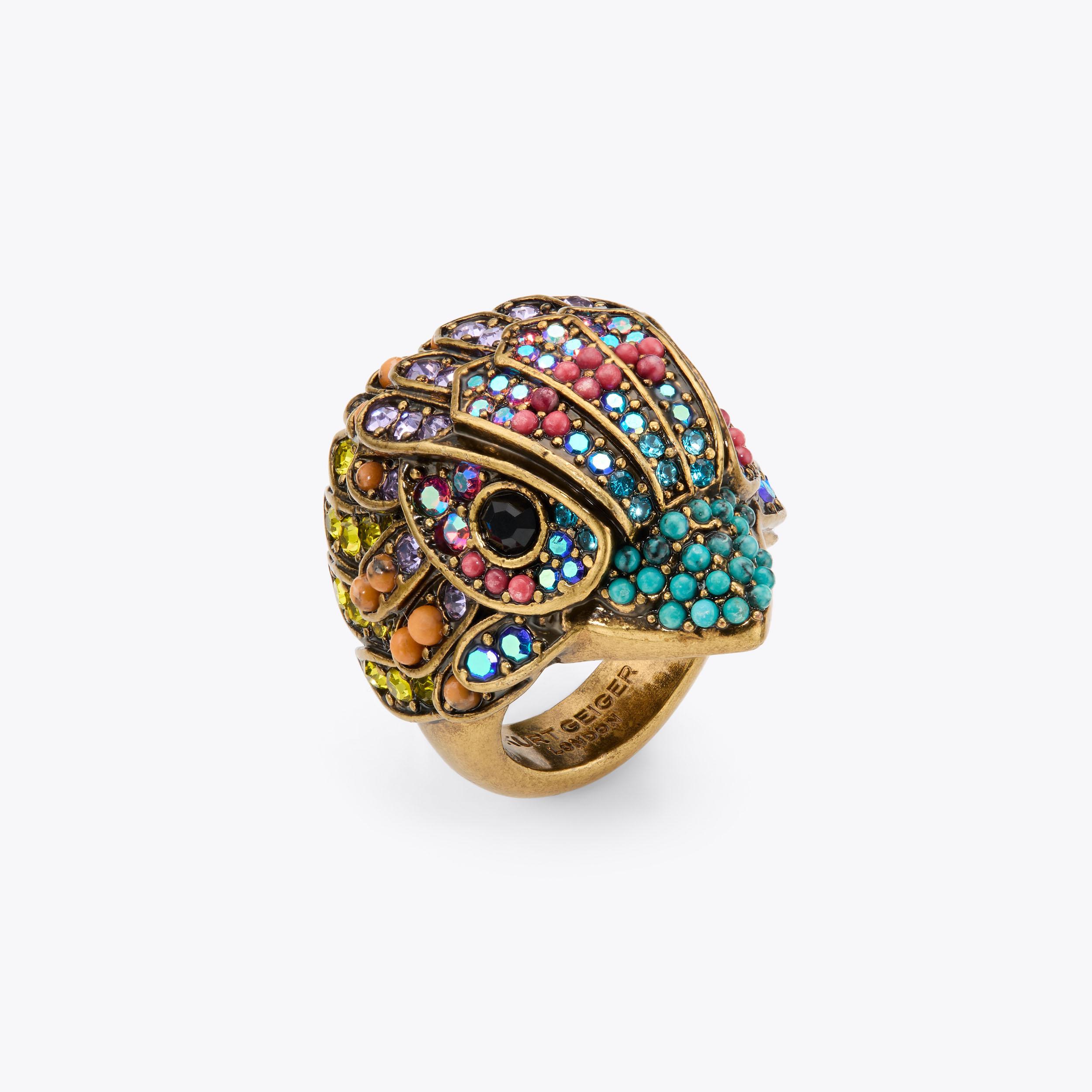 carvela by kurt geiger EAGLE XL CHUNKY RING Pave Crystal Ring by KURT GEIGER LONDON
