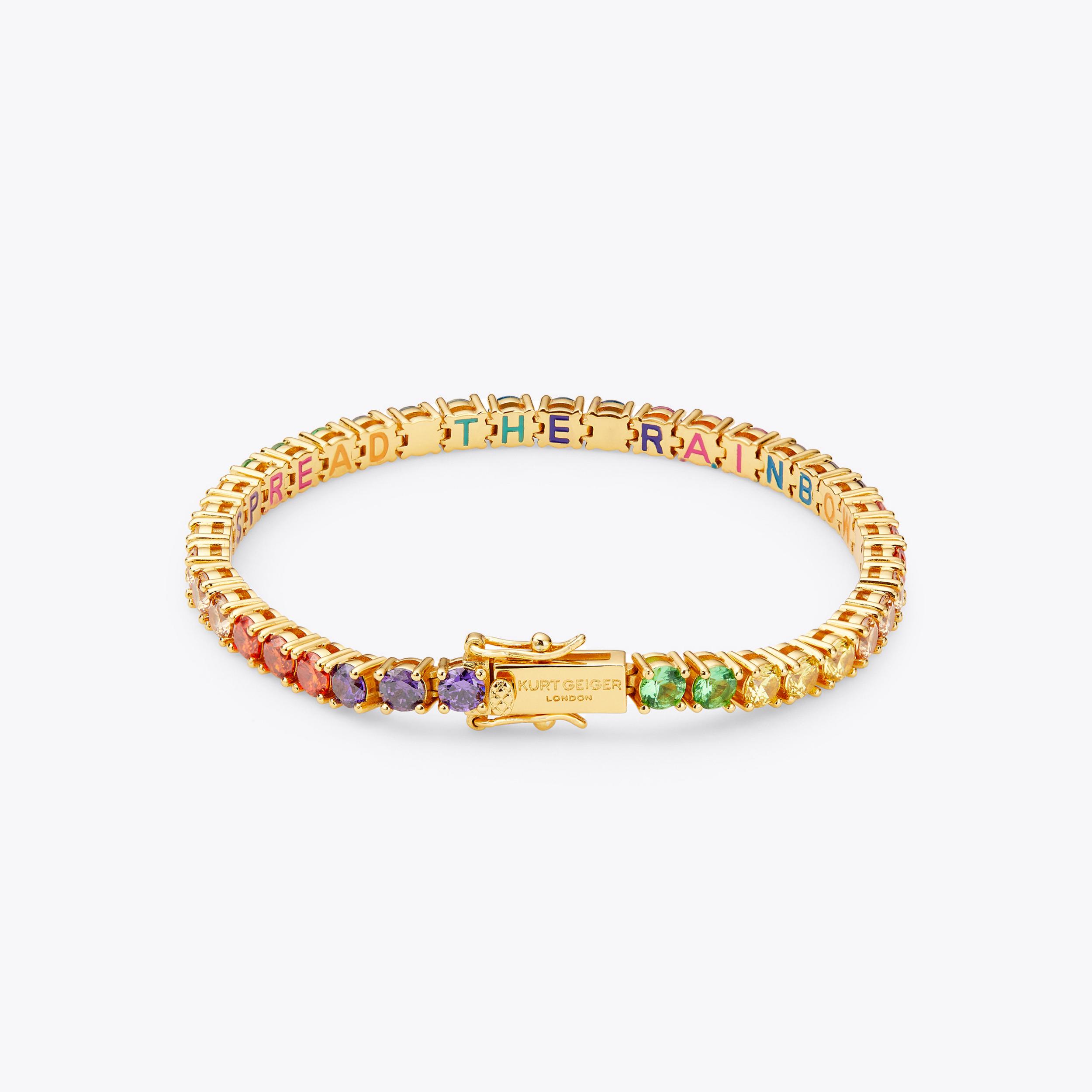 TENNIS BRACELET Rainbow Jewel Tennis Bracelet by KURT GEIGER LONDON