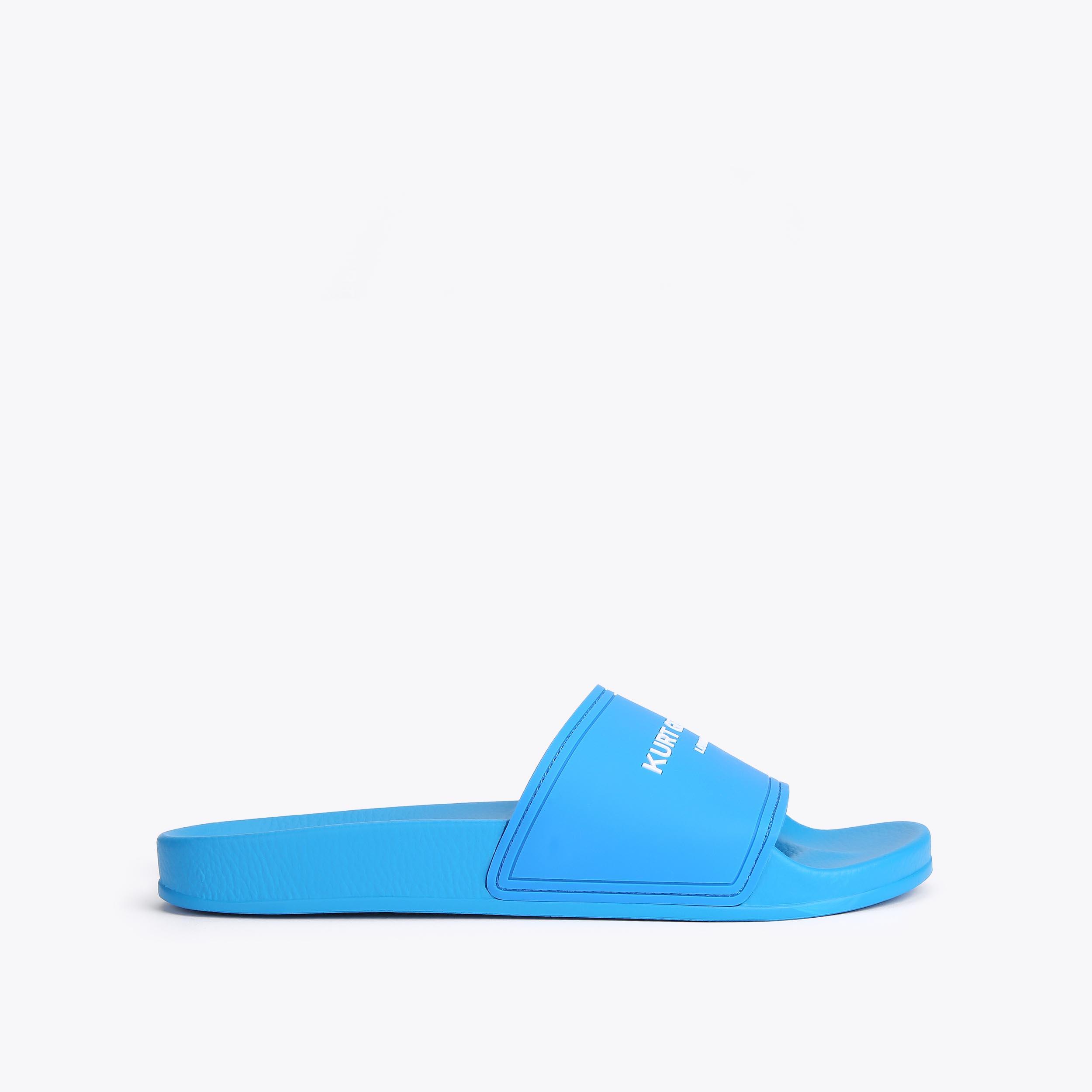 KGL POOL SLIDER MENS Blue Slide On Sandals by KURT GEIGER LONDON