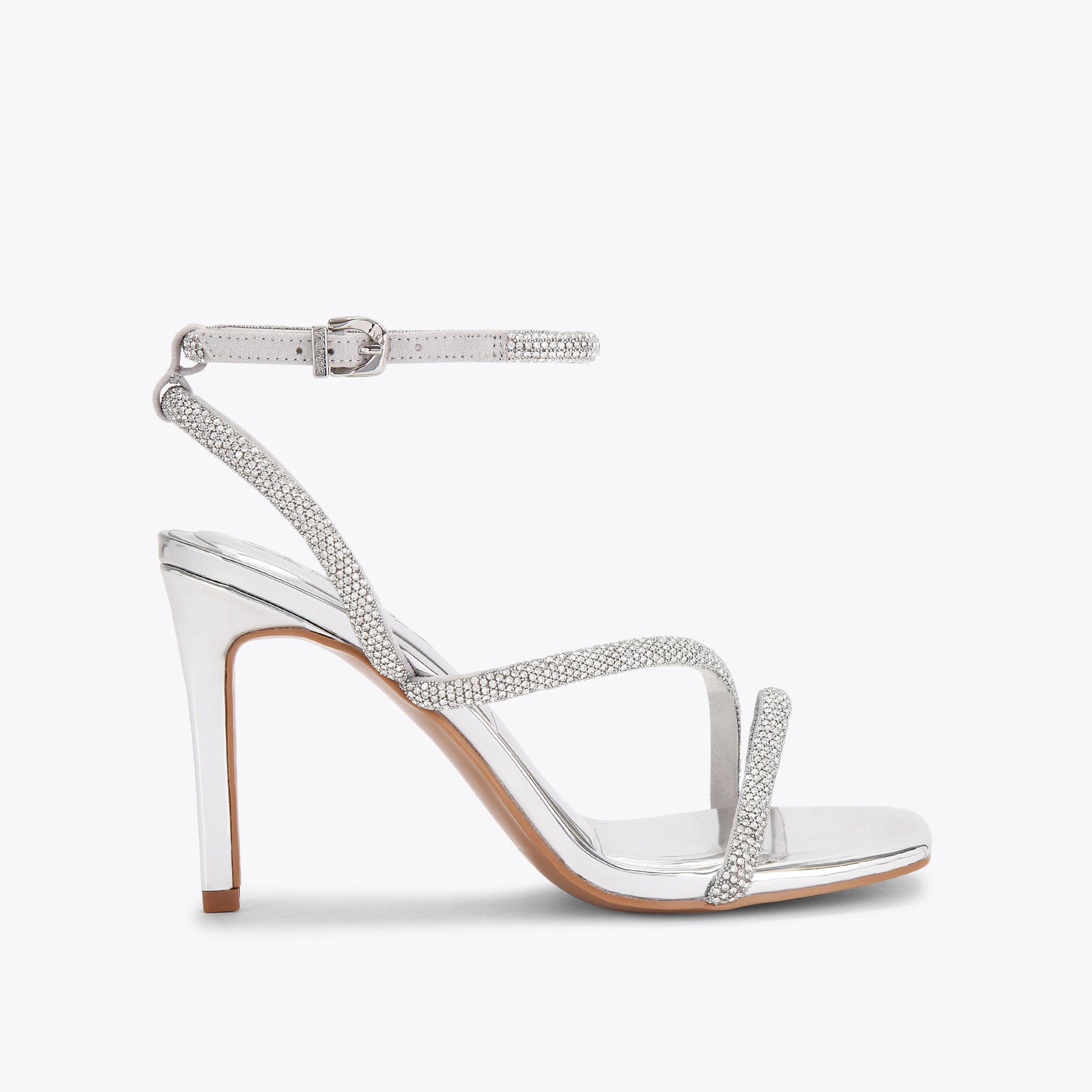 Carvela silver store heels