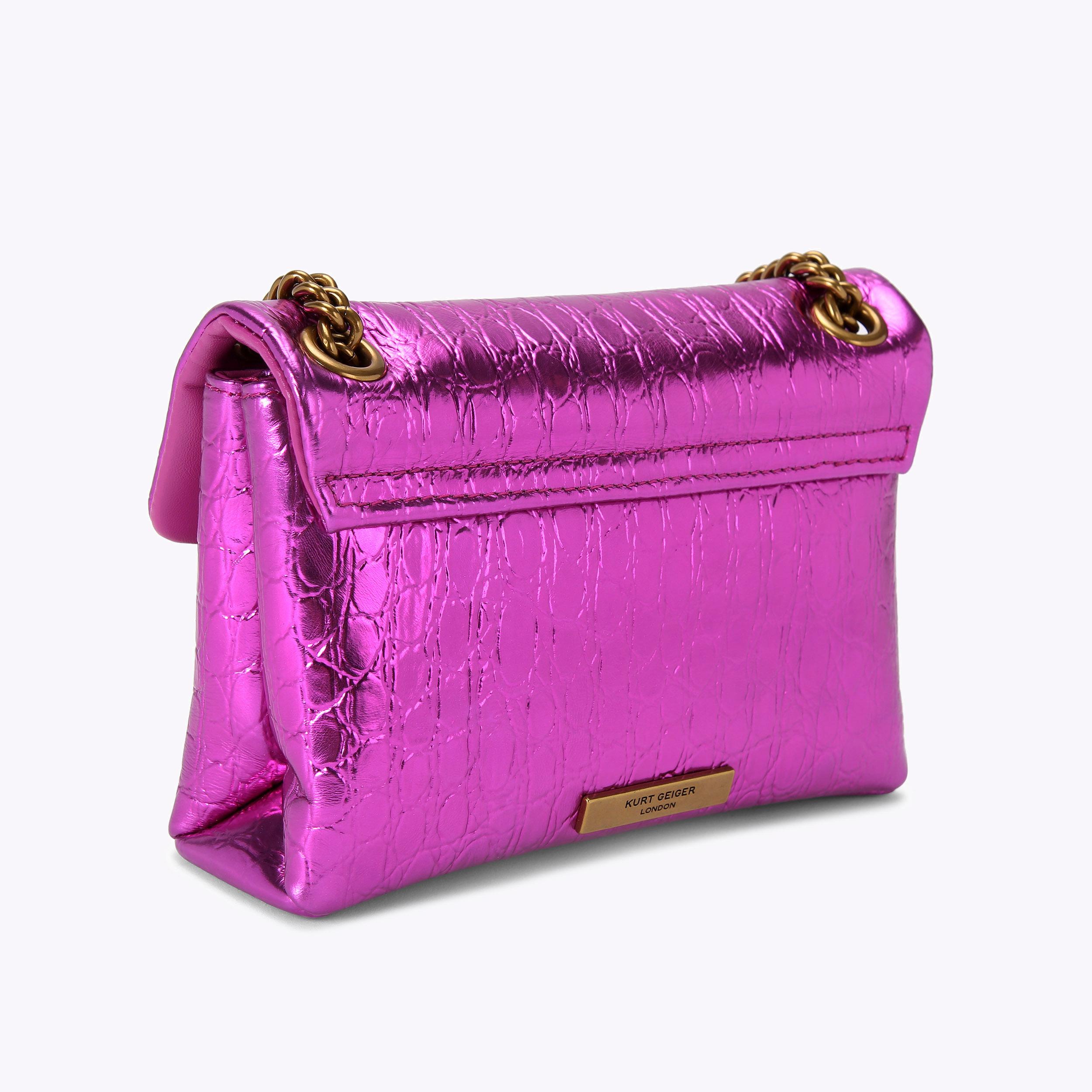 MINI KENSINGTON LOVE BAG Fuchsia Cross body Bag by KURT GEIGER LONDON