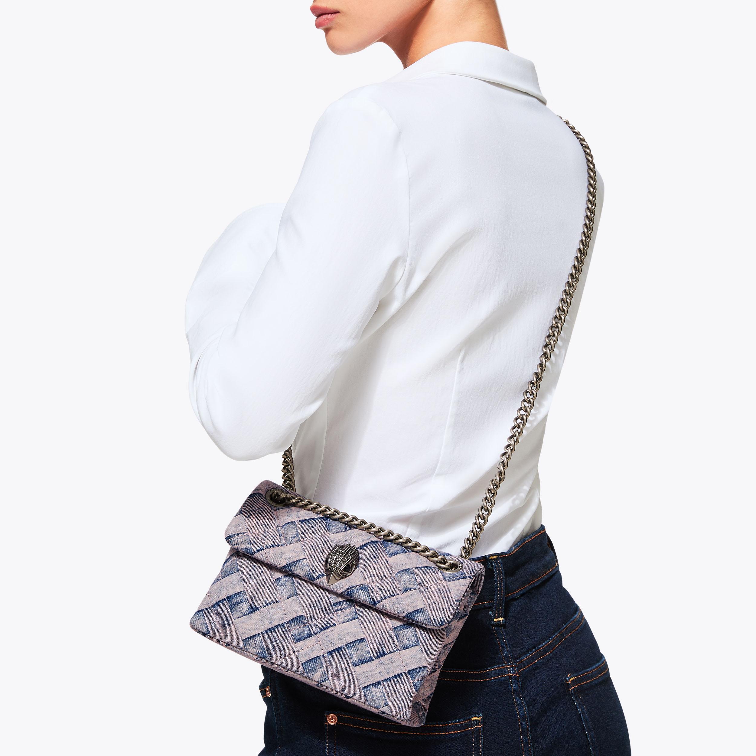MINI KENSINGTON SOFT BAG Pink Denim Mini Cross Body Bag by