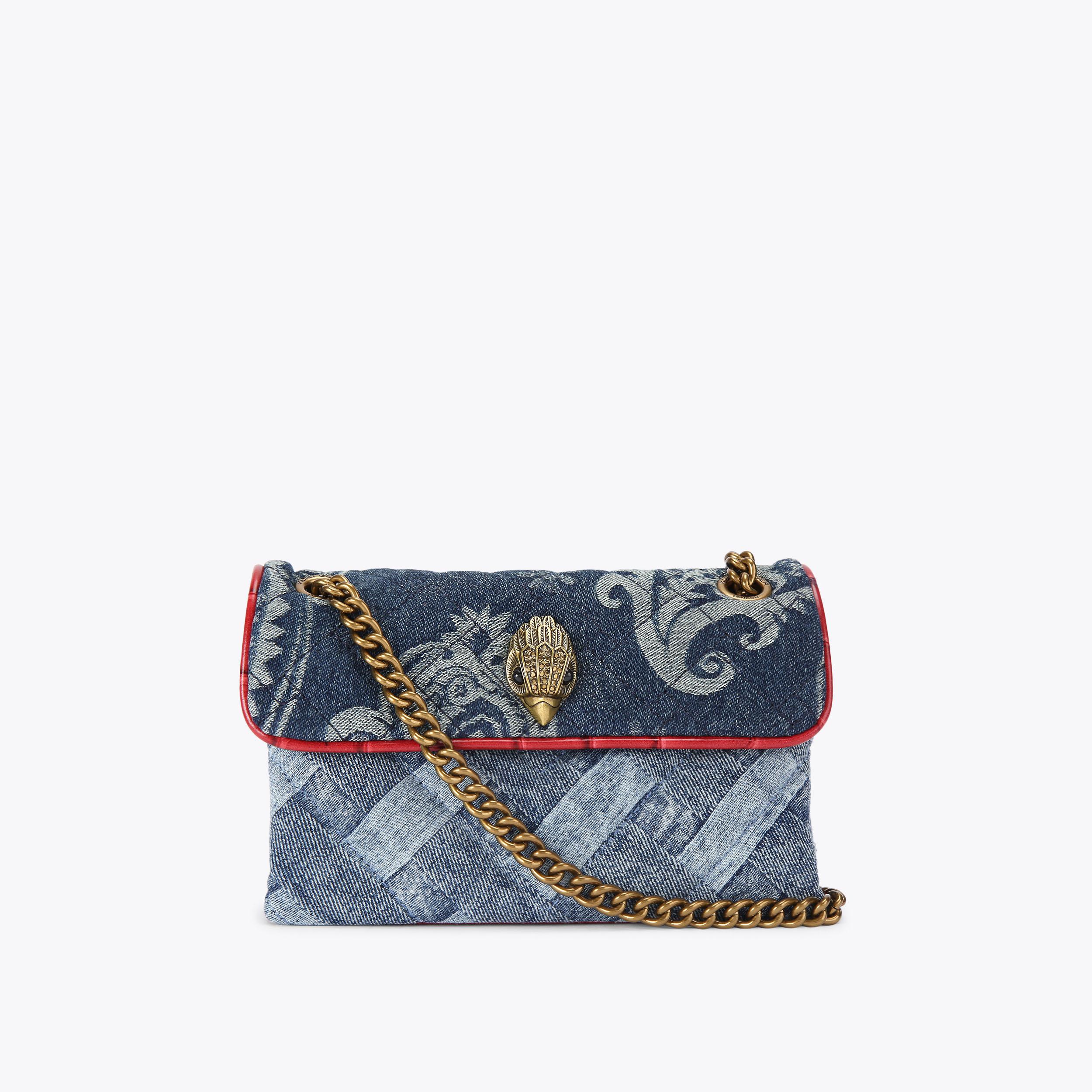 MINI KENSINGTON SOFT BAG Dark Wash Denim Weave Mini Bag by