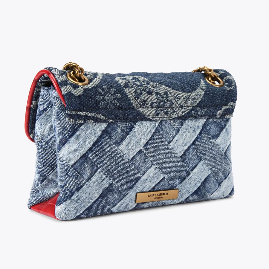 MINI KENSINGTON SOFT BAG Paisley Denim Mini Bag by KURT