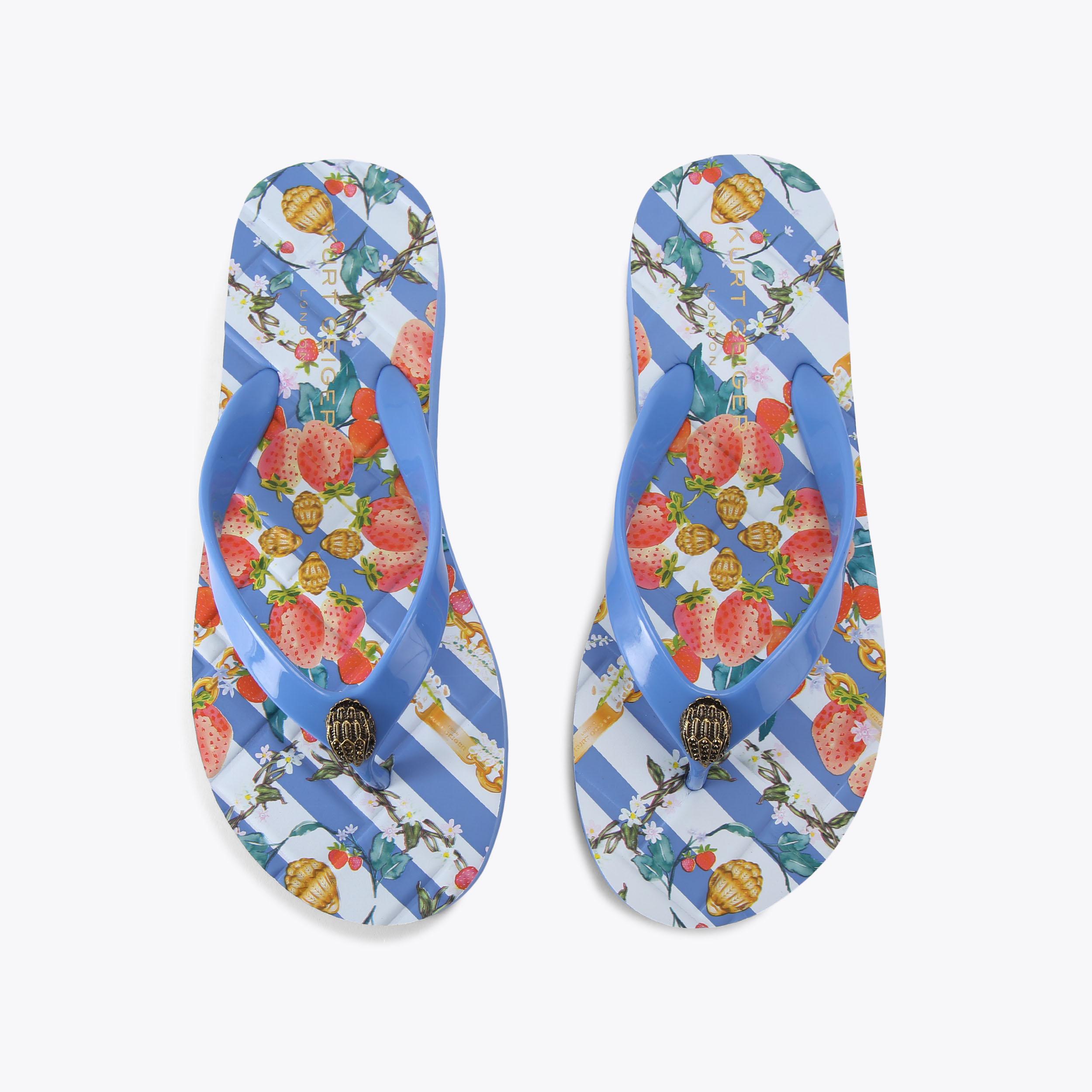 KENSINGTON Q FLIP FLOP Blue Flip Flops by KURT GEIGER LONDON