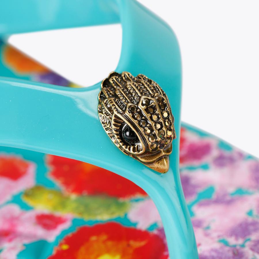 KENSINGTON Q FLIP FLOP Blue Printed Flip Flop Sandal by KURT